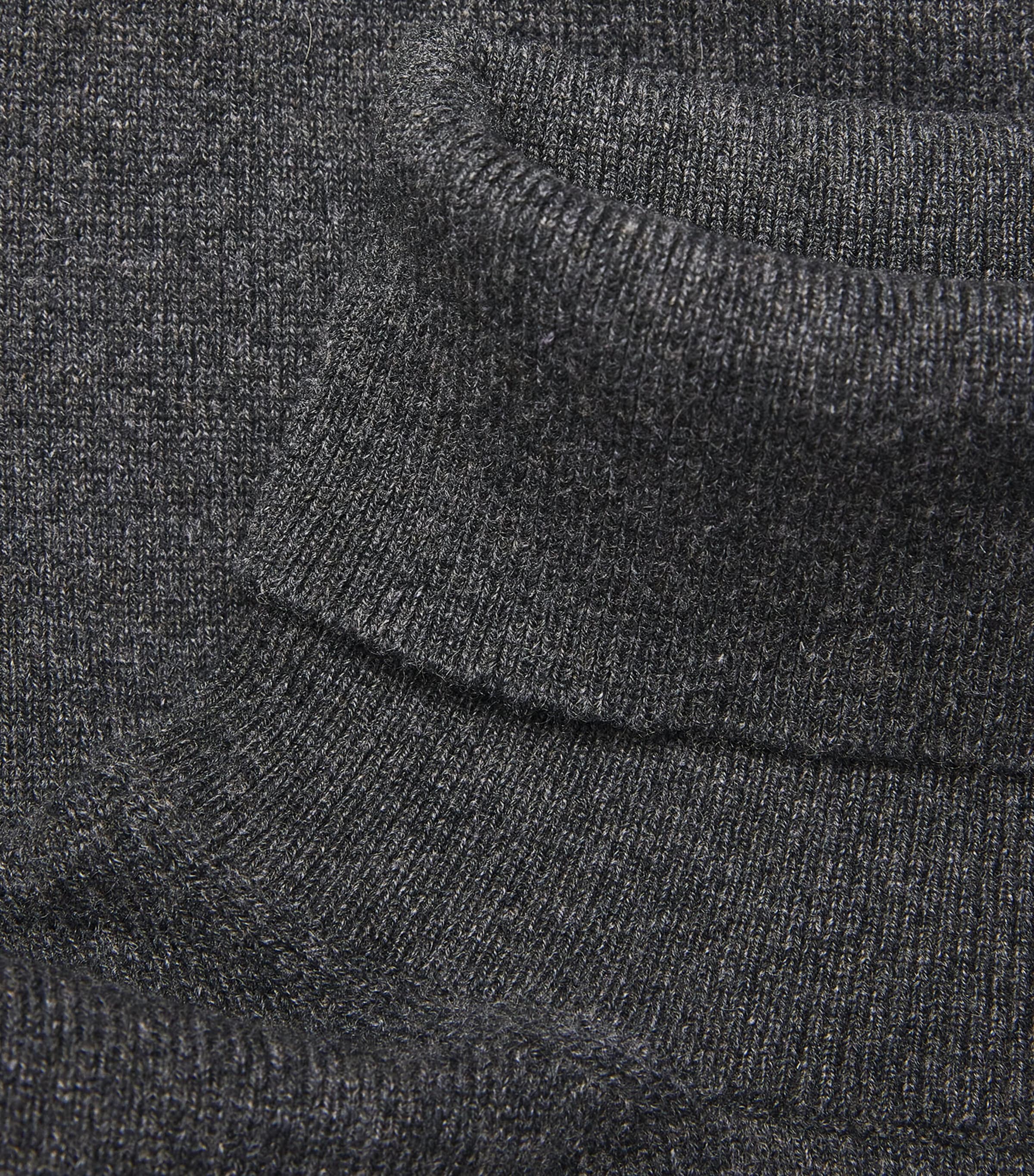 Ralph Lauren Purple Label Mens Cashmere Rollneck Sweater Dark Grey Melange Image 6