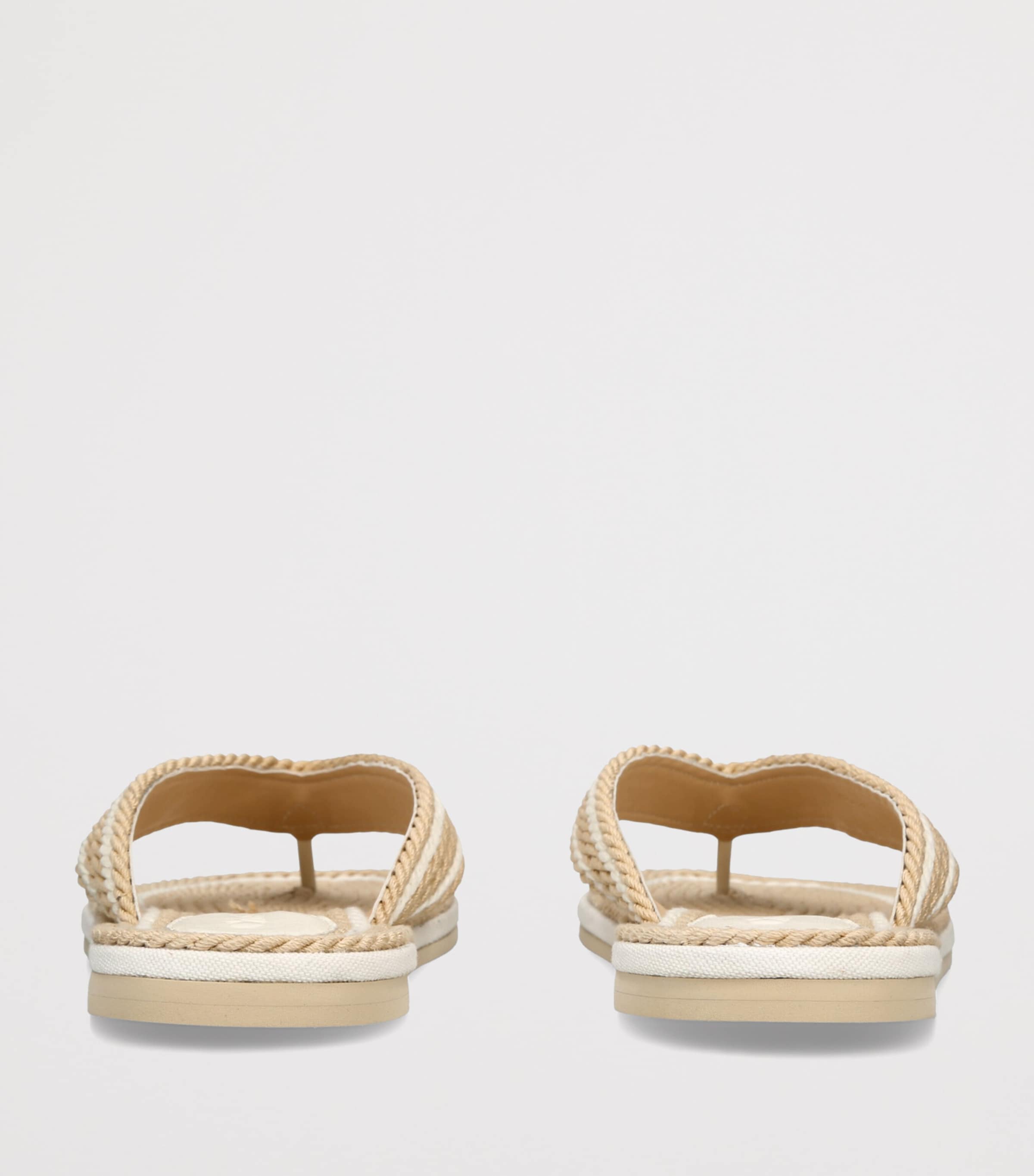 Chloé Raffia Logo Thong Sandals White/comb Image 4