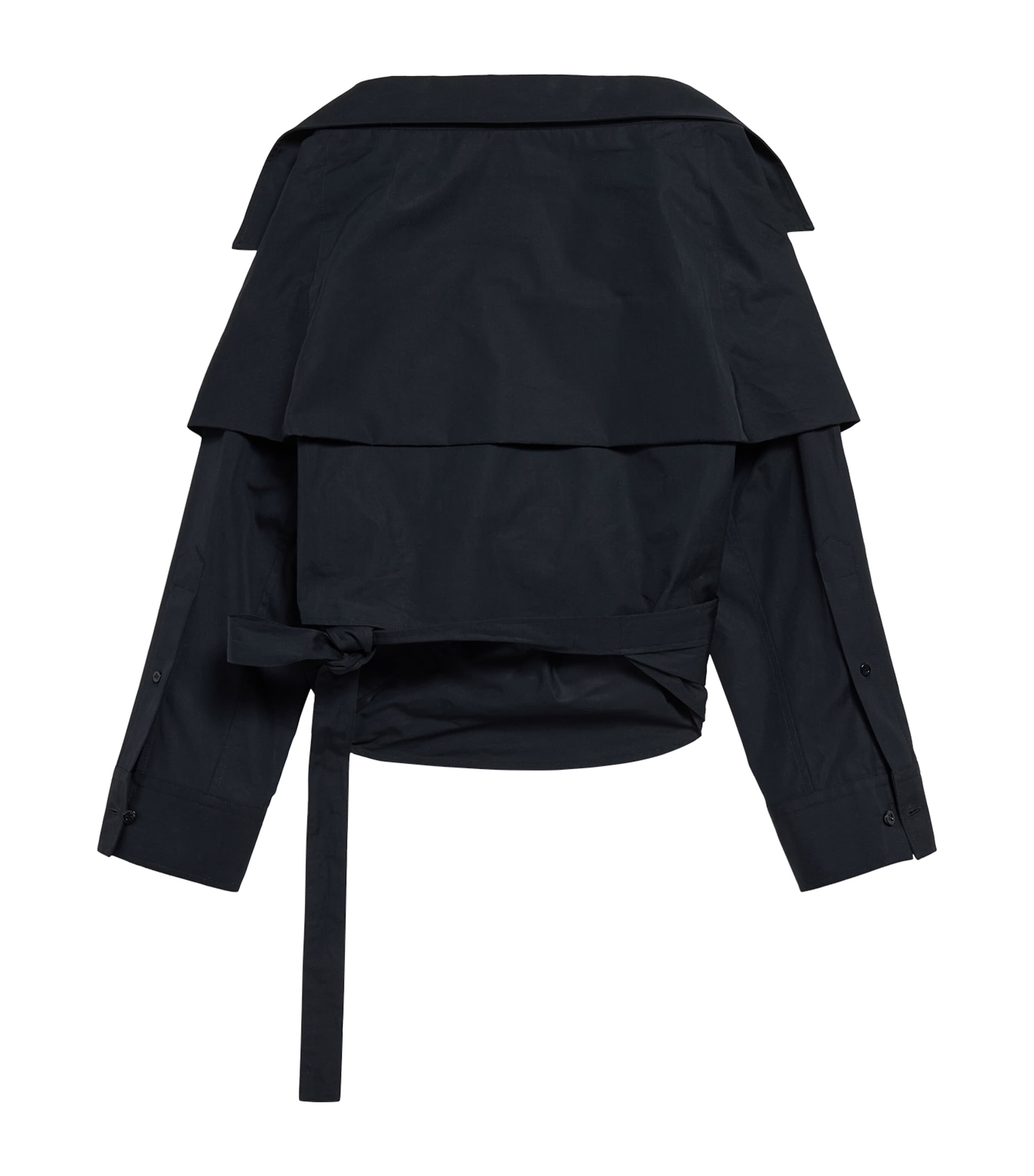 Balenciaga Womens Cotton Off-The-Shoulder Asymmetric Shirt Image 2