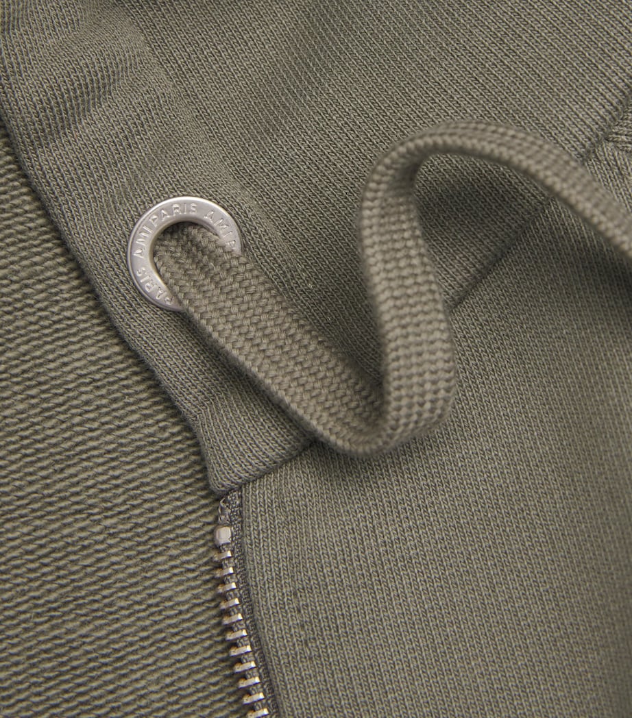 Organic Cotton Ami de Coeur Zip-Up Hoodie GRIS FUME/0953 Image 5