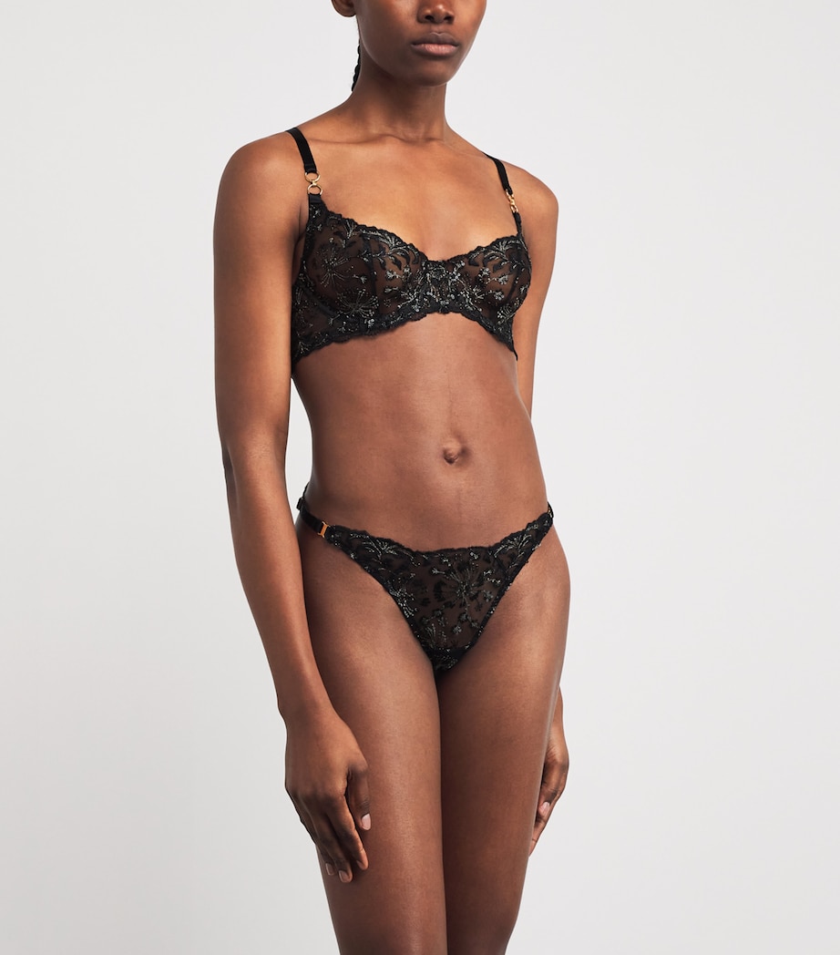 Bordelle Womens Theia Strap Thong Black Image 2