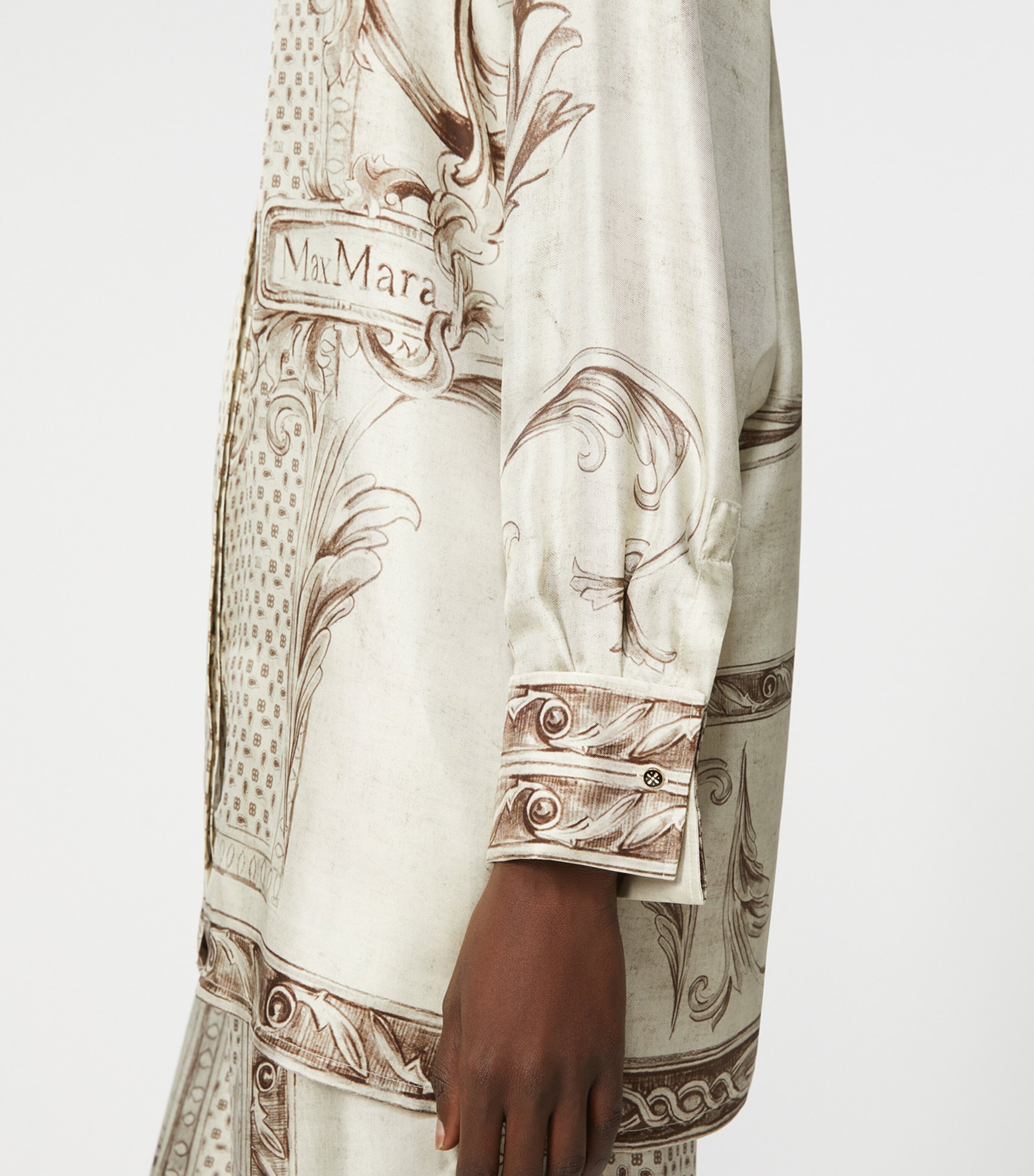 Silk Printed Shirt IVORY Image 5