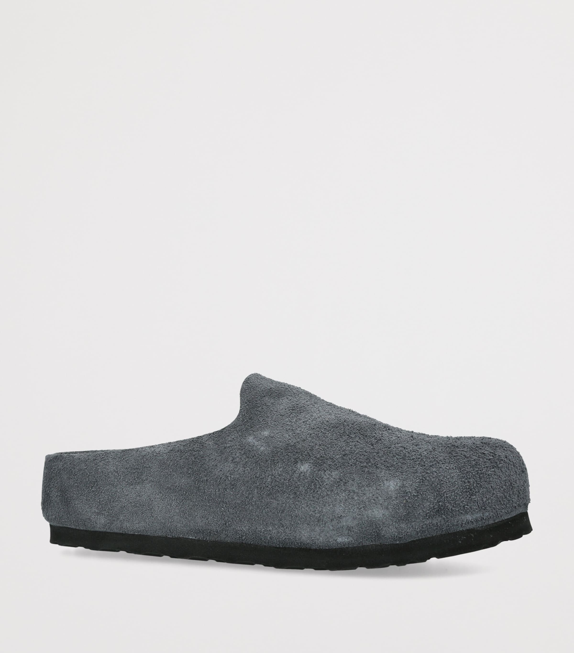 Birkenstock Suede Amsterdam Wrapped Clogs (Regular Fit) Grey/dark Image 3