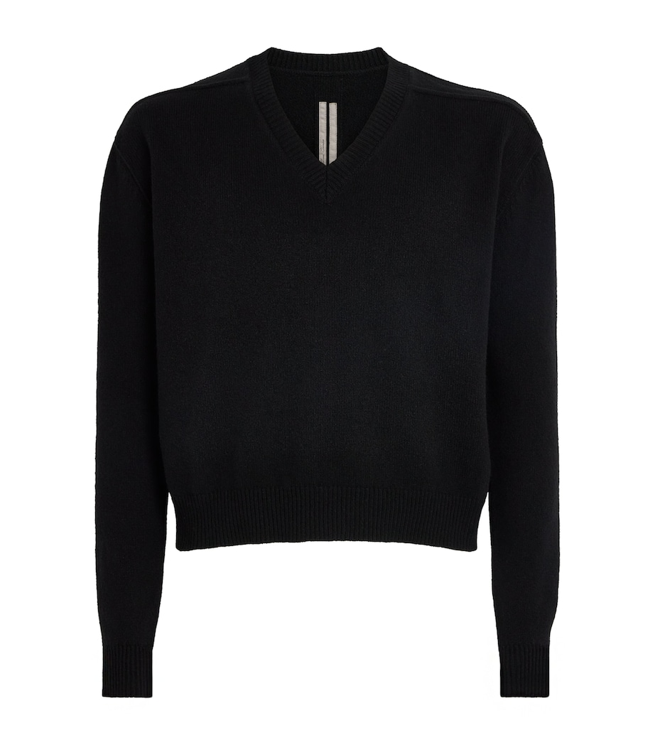 Rick Owens Mens Cashmere-Wool Tommy Sweater Black Image 1