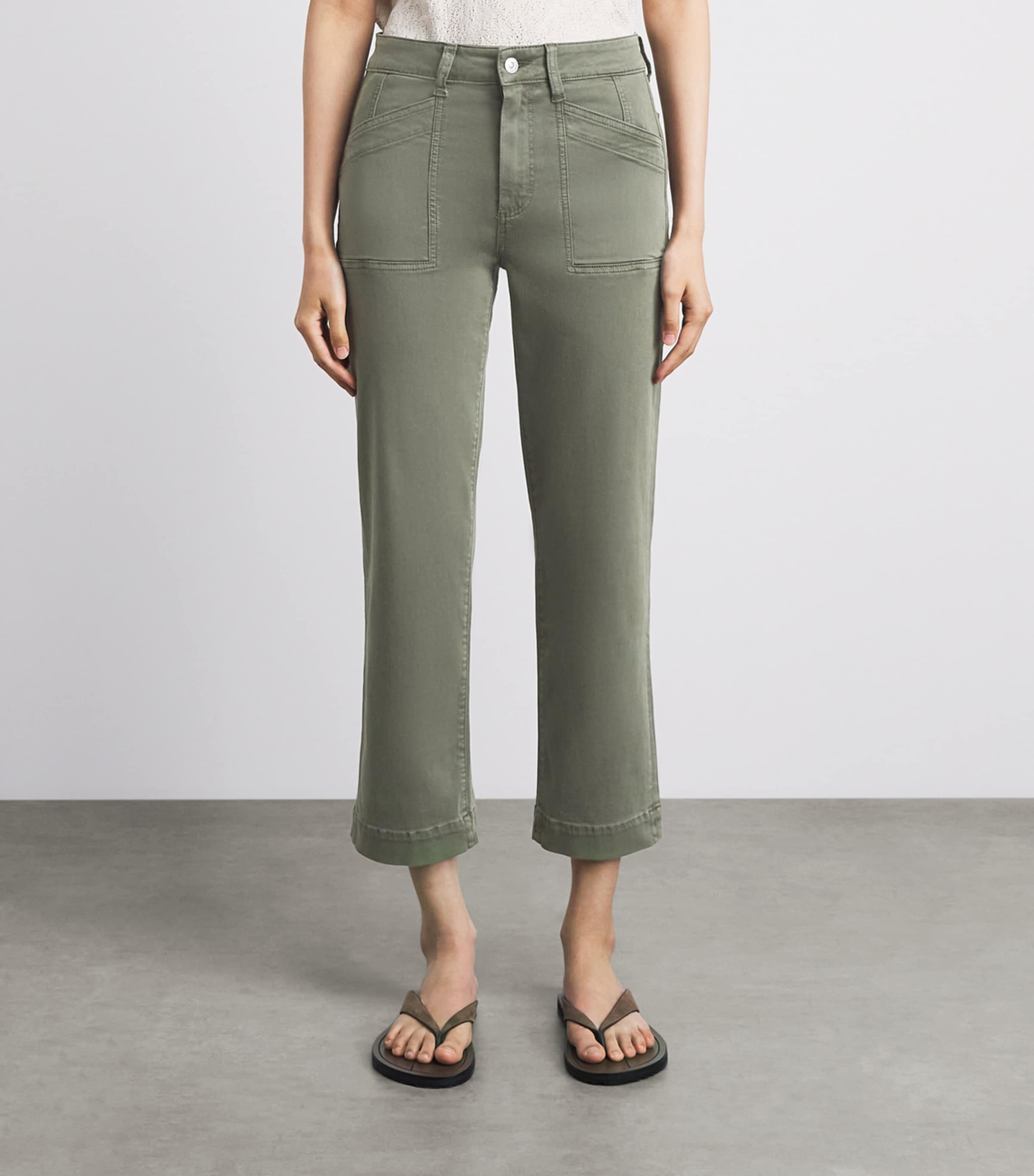 PAIGE Womens Quincy Straight Jeans Vintge Ivy Grn Image 4