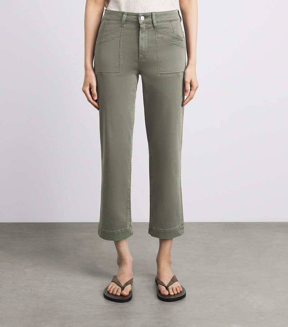 PAIGE Womens Quincy Straight Jeans Vintge Ivy Grn Image 4