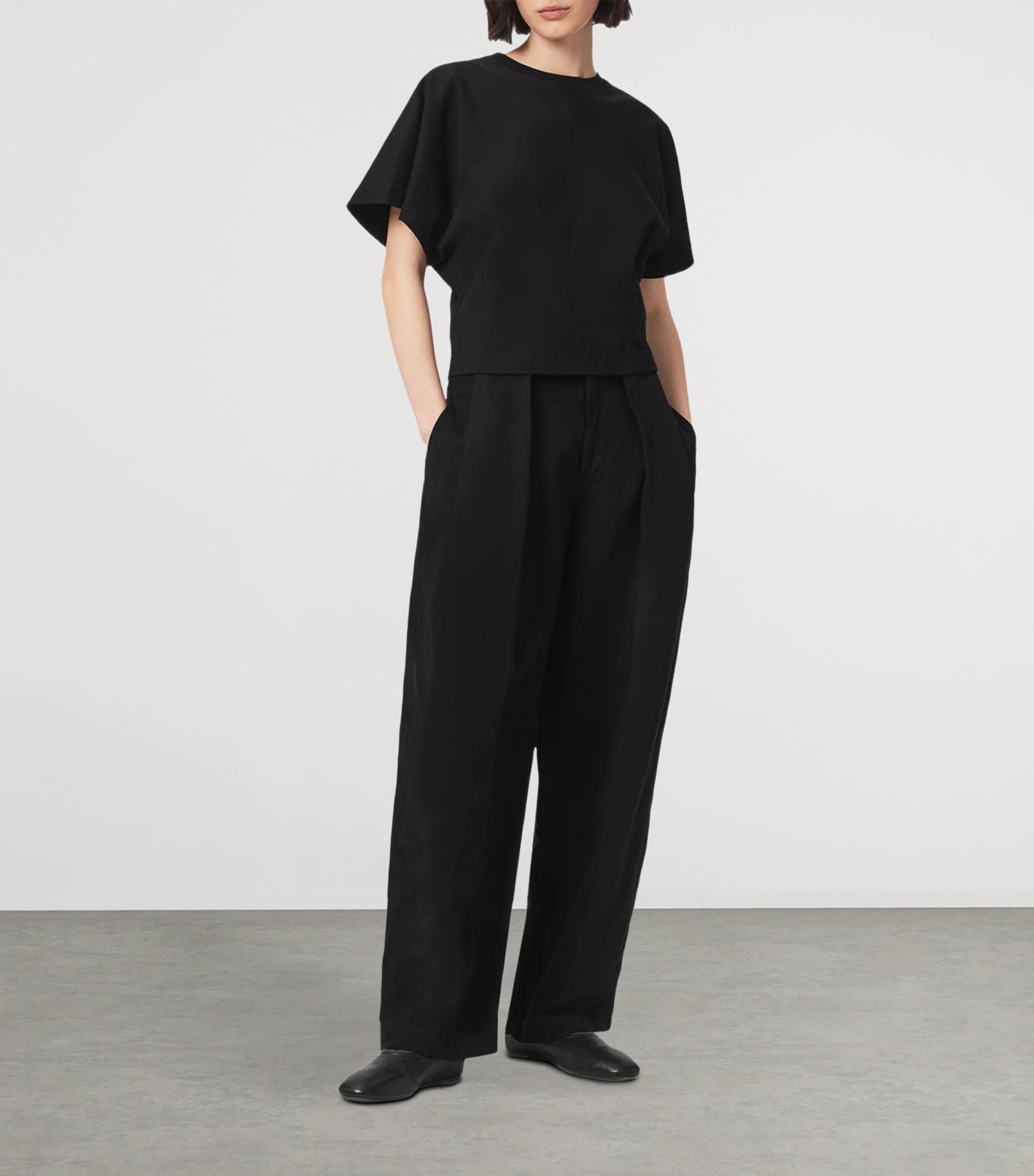 AllSaints Womens Organic Cotton Eden Artia T-Shirt Black Image 2