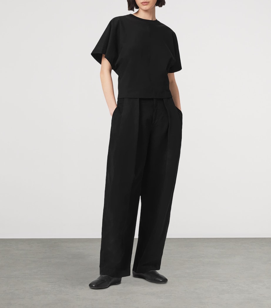 AllSaints Womens Organic Cotton Eden Artia T-Shirt Black Image 2