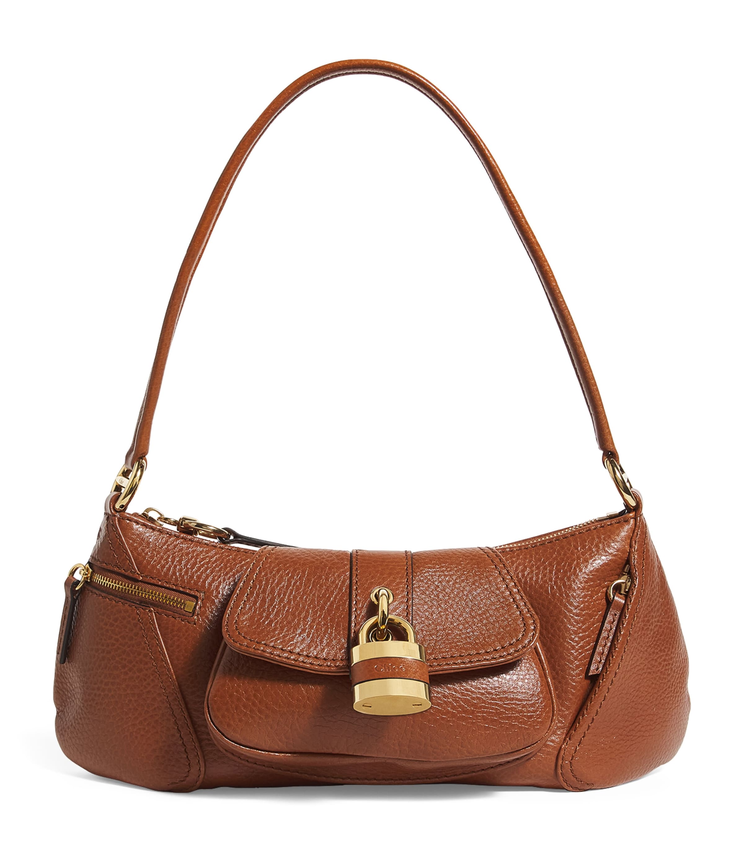 Chloé Leather 99 Shoulder Bag In Brown