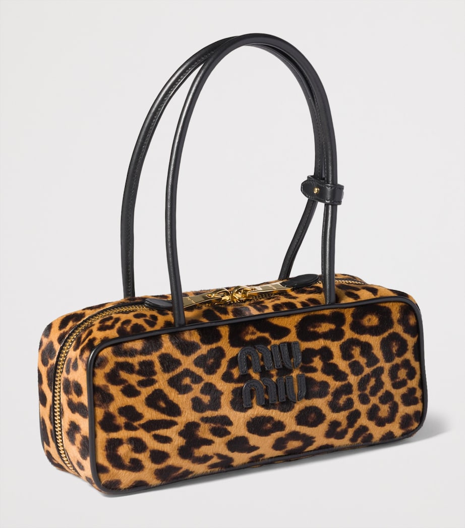 Calf Hair Leopard Beau Top-Handle Bag F0151 Image 2
