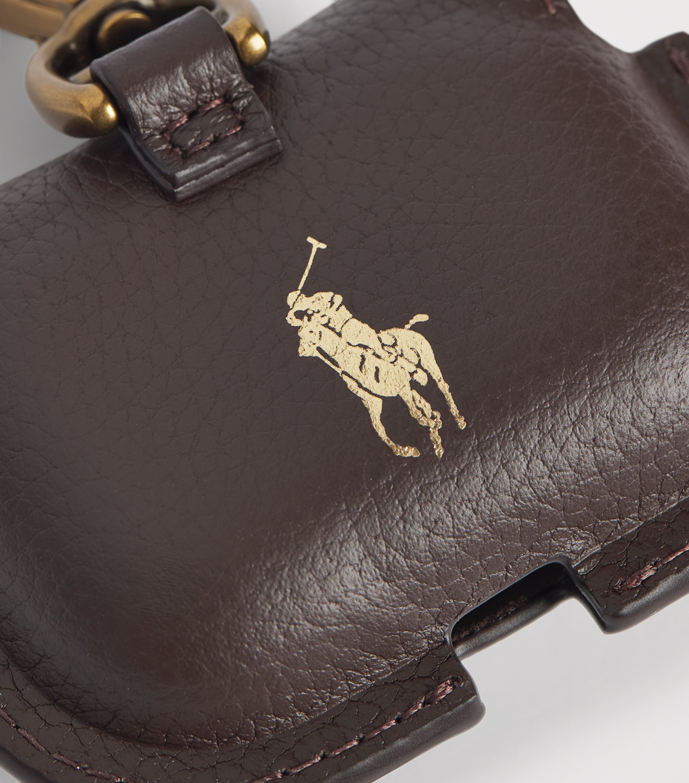 Polo Ralph Lauren Brown Leather Polo Pony AirPods Case | Harrods US