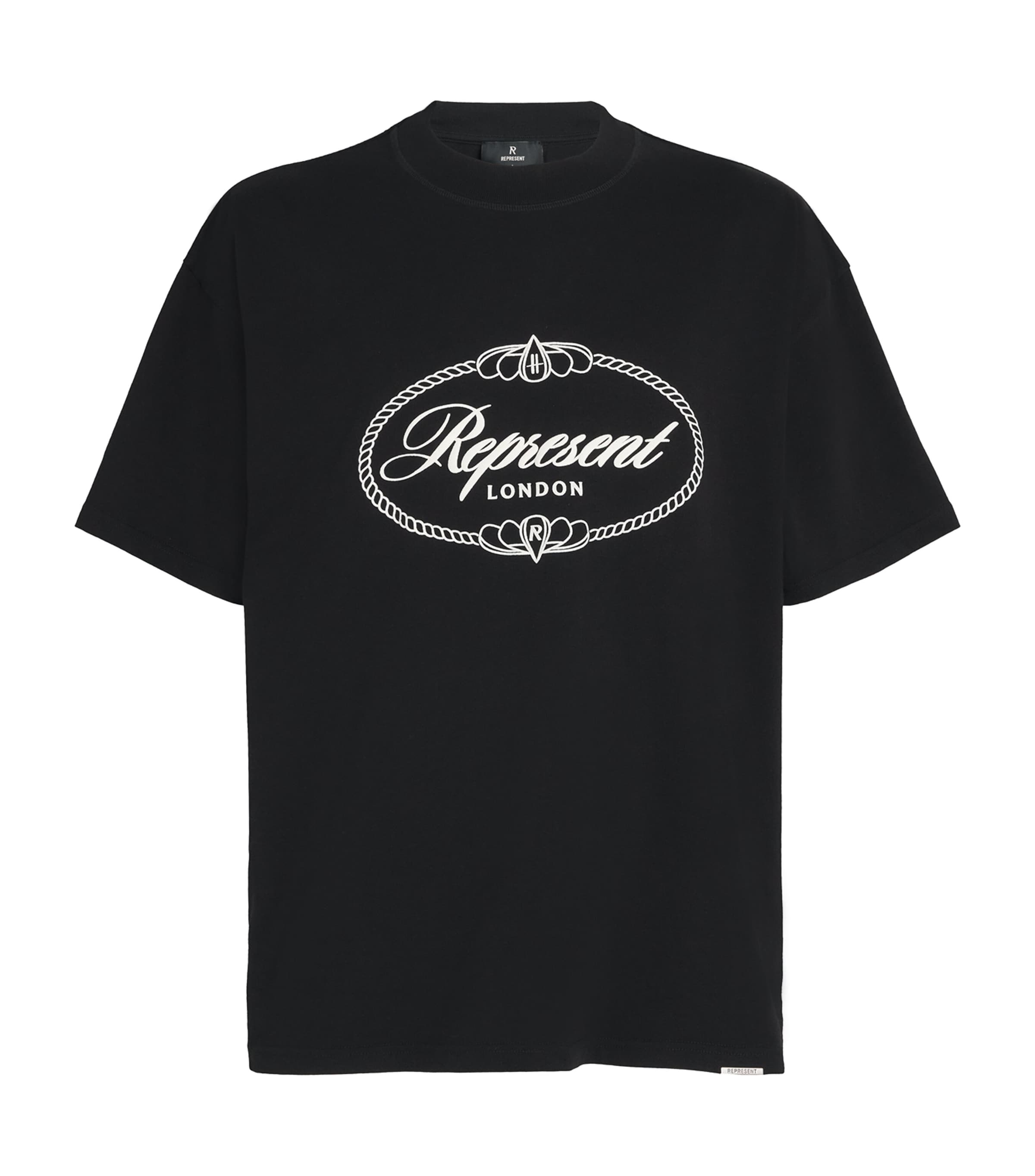 Shop Represent X Harrods Cotton Logo T-shirt In Black