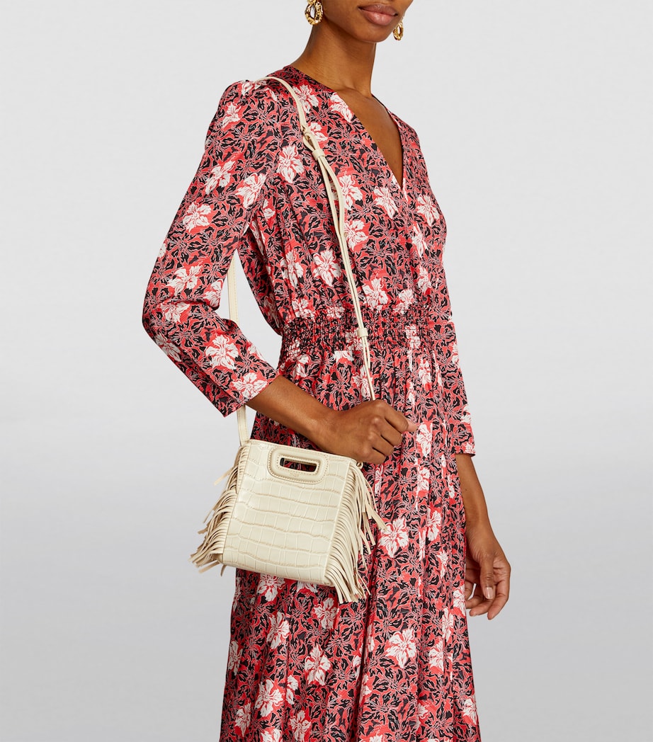 Mini Croc-Embossed M Cross-Body Bag VANILLA ECRU Image 4