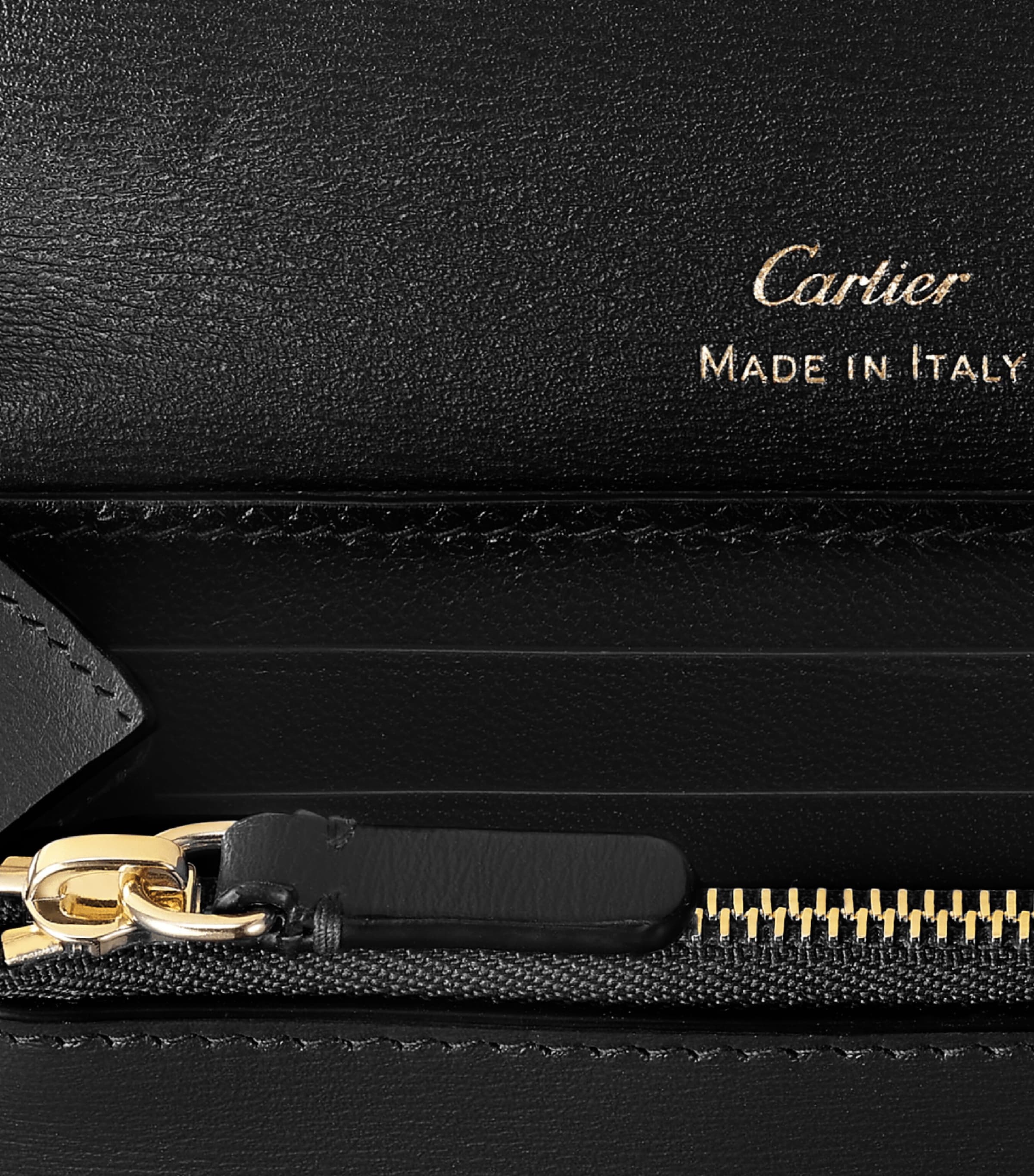 Leather Panthère de Cartier Wallet BLACK Image 6