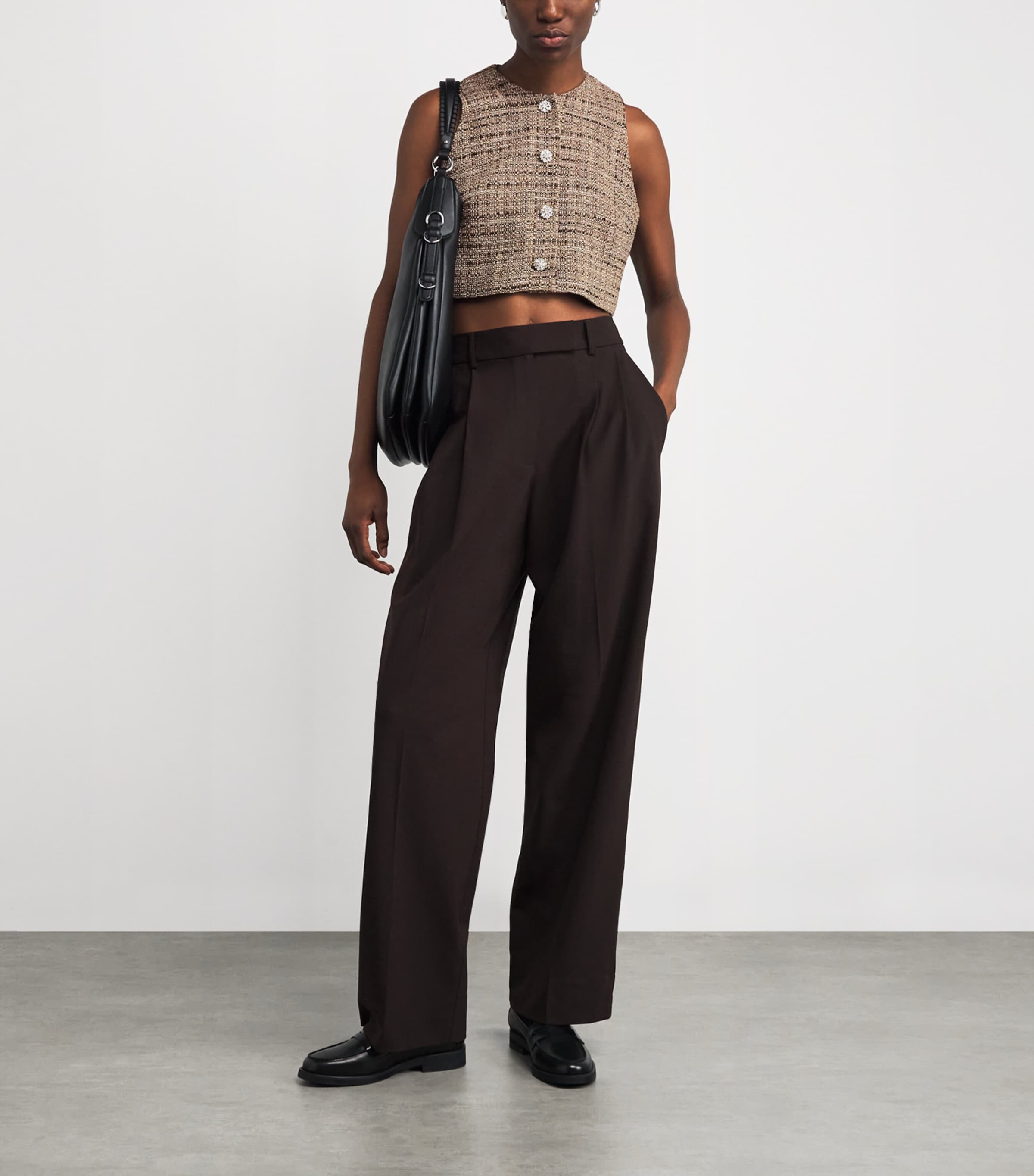 Tweed Vest BROWN Image 2