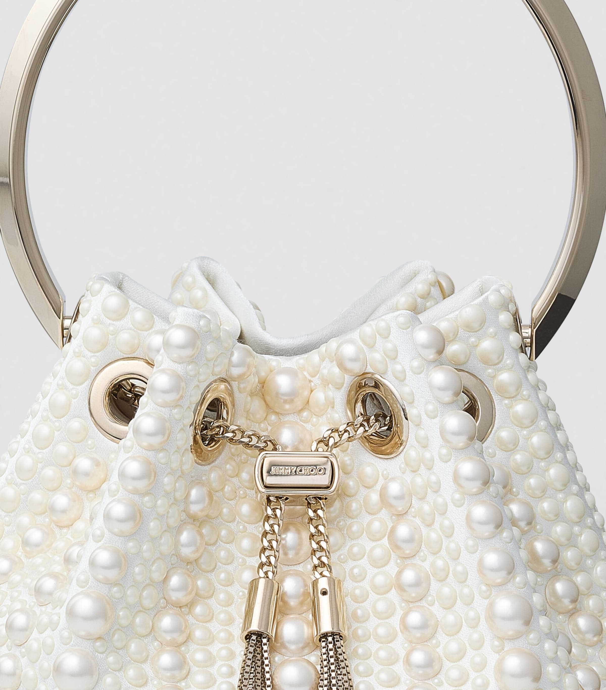 Pearl Bon Bon Top-Handle Bag IVORY Image 6