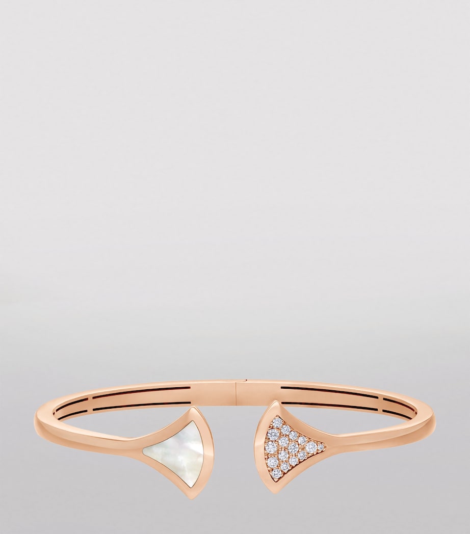 Rose Gold, Diamond and Mother-of-Pearl Divas' Dream Bangle PINK GOLD Image 2