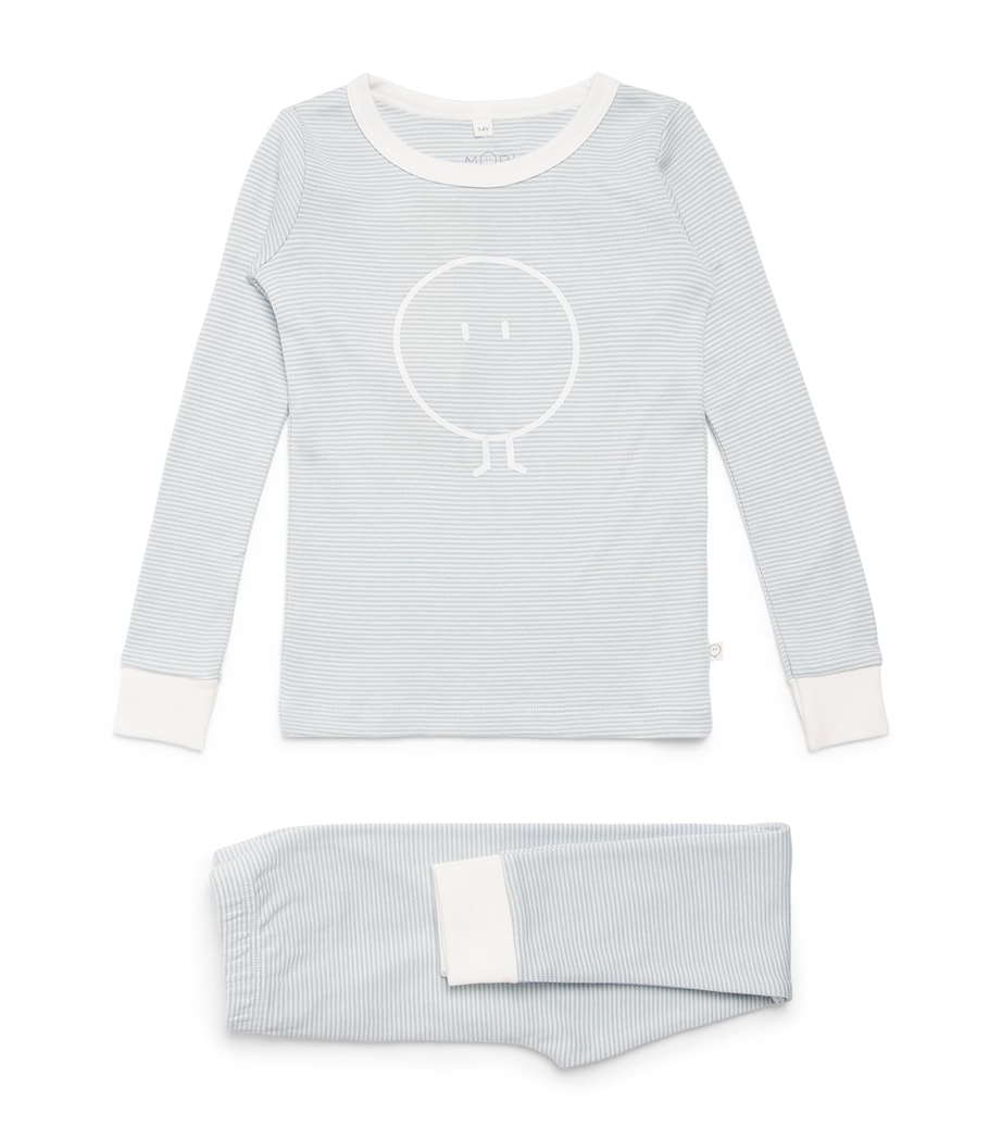 MORI Bamboo-Blend Snoozy Pyjama Set (2-4 Years) Blue Stripe Image 1