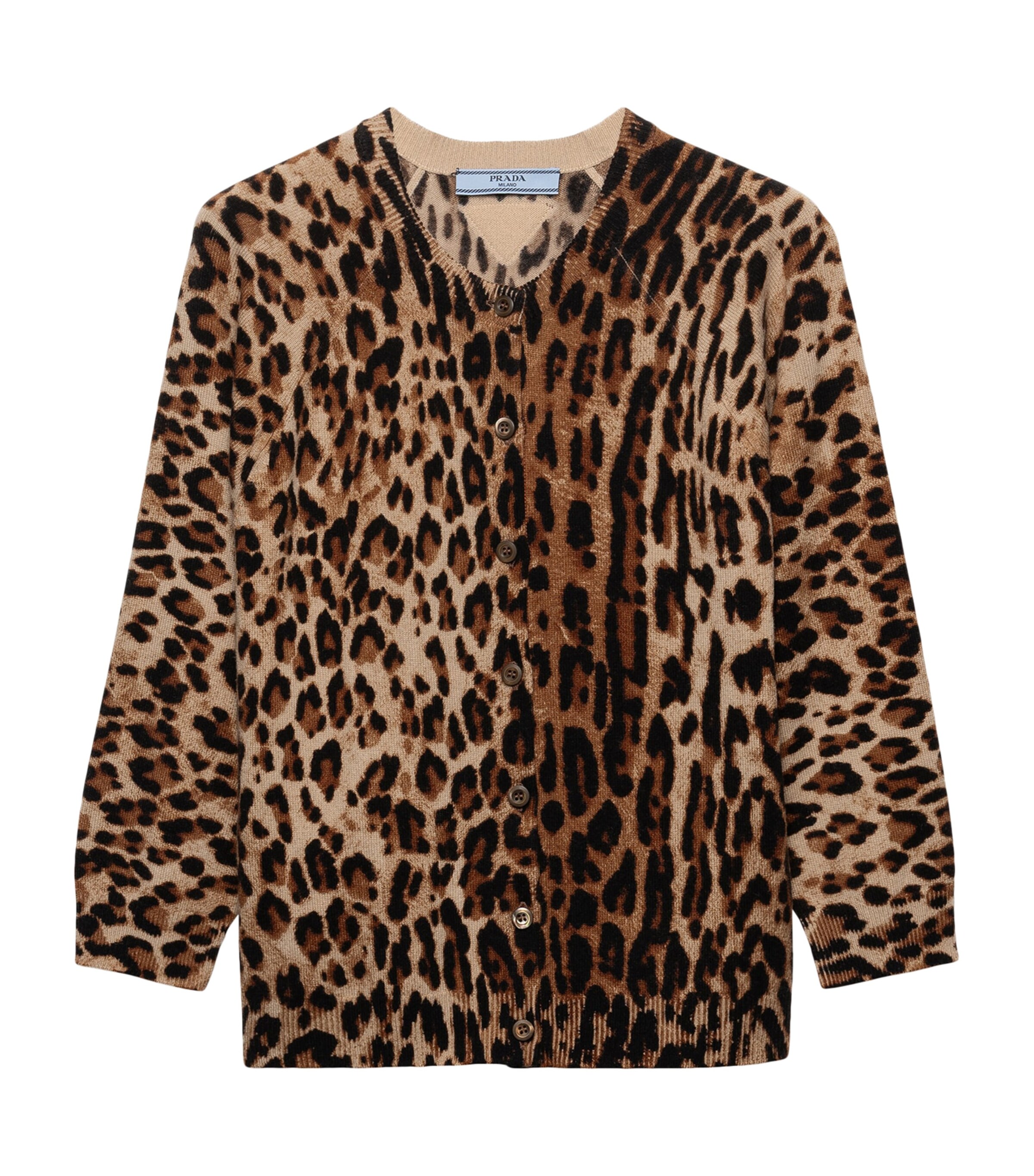Cashmere Leopard Print Cardigan F0040 Image 1