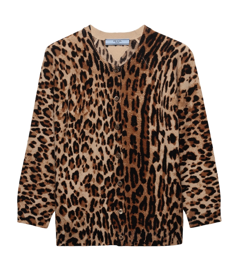 Cashmere Leopard Print Cardigan F0040 Image 1
