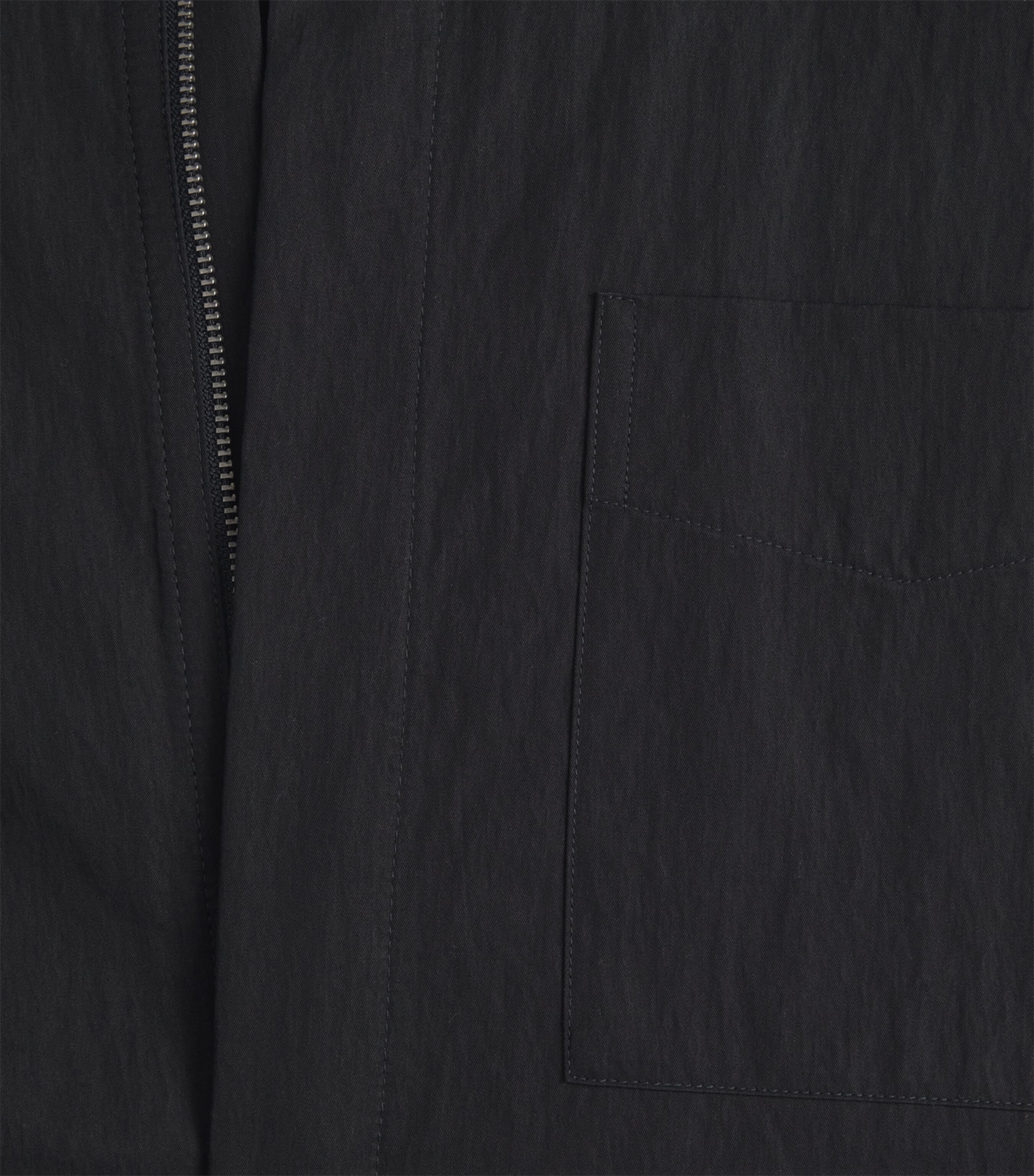 Vince Mens Zip-Up Shacket Black Image 6