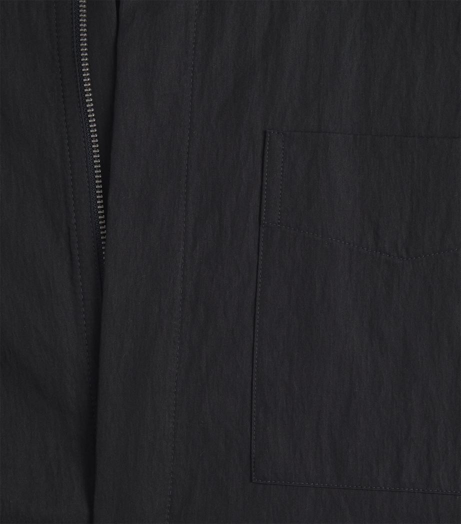 Vince Mens Zip-Up Shacket Black Image 6