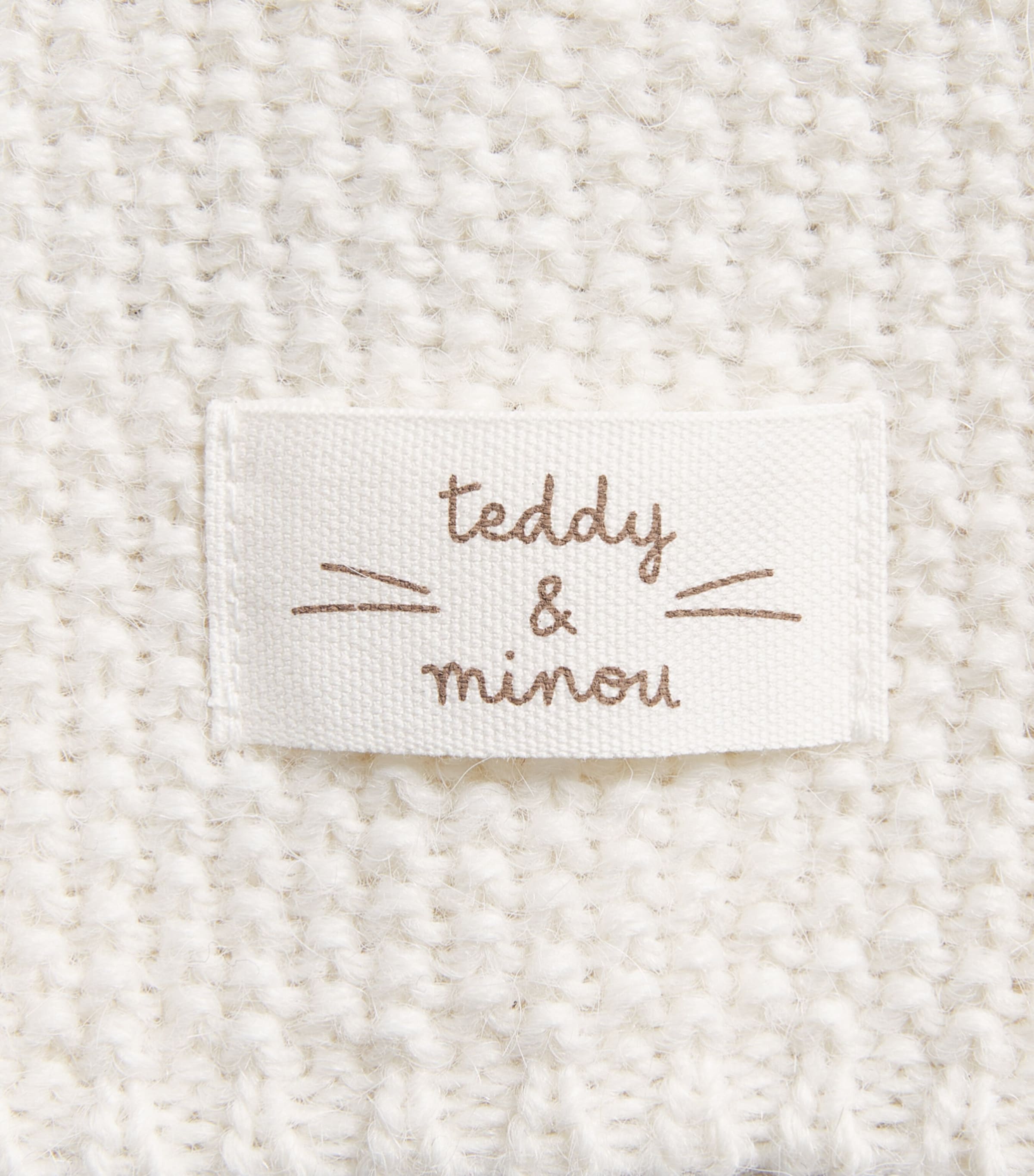Teddy & Minou Round-Neck Cardigan (3-36 Months) Milk Image 3