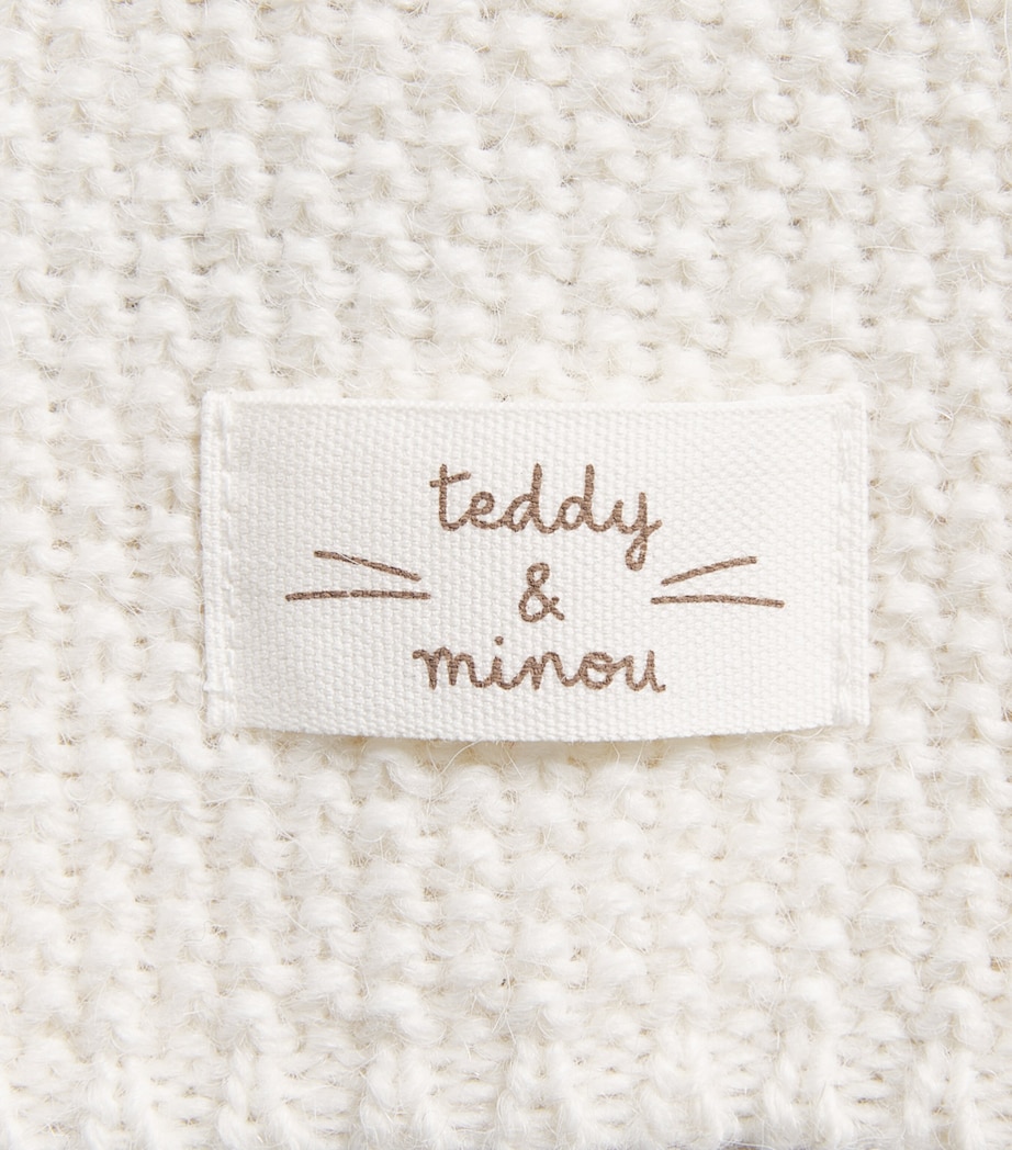 Teddy & Minou Round-Neck Cardigan (3-36 Months) Milk Image 3