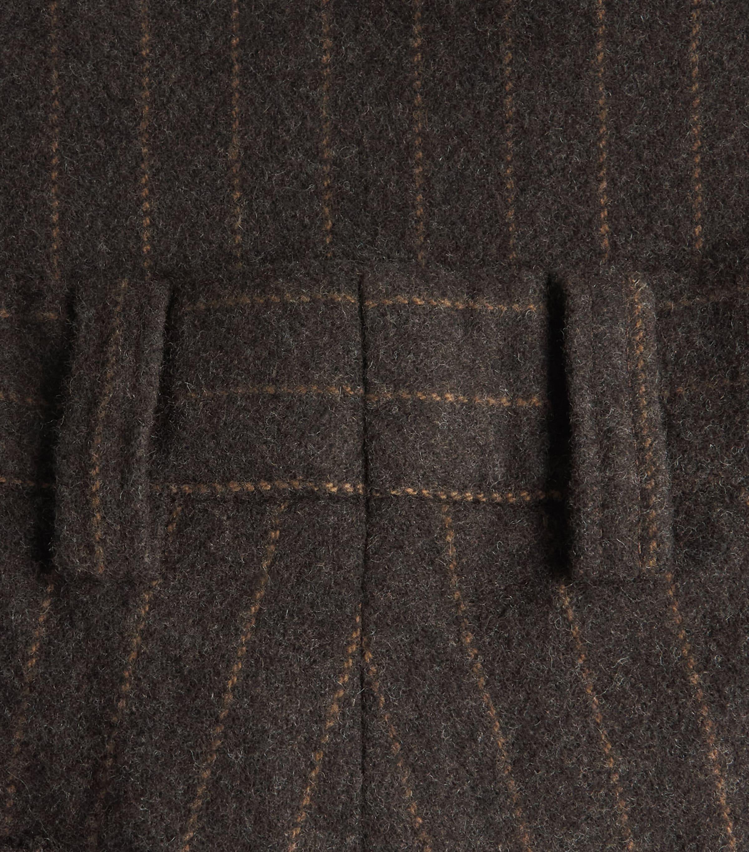 Wool-Blend Pinstripe Wide-Leg Trousers BROWN Image 5