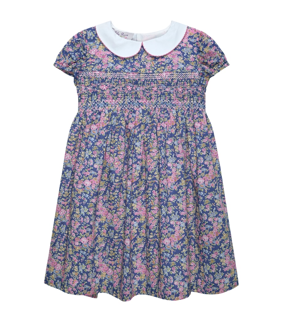 Trotters Cotton Tatum Smocked Dress Blue Image 1
