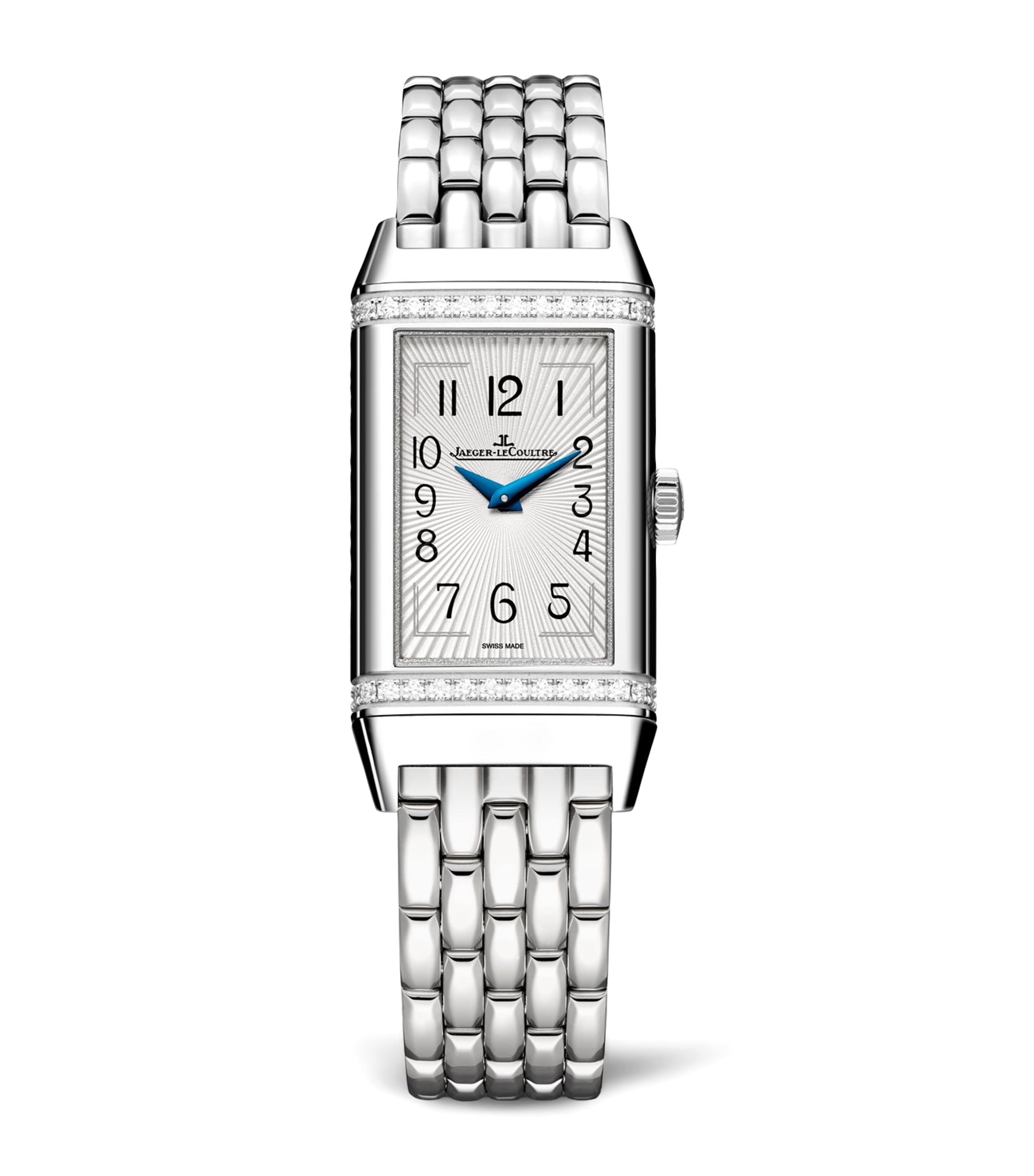 Jaeger-lecoultre Stainless Steel And Diamond Reverso One Watch In Silver