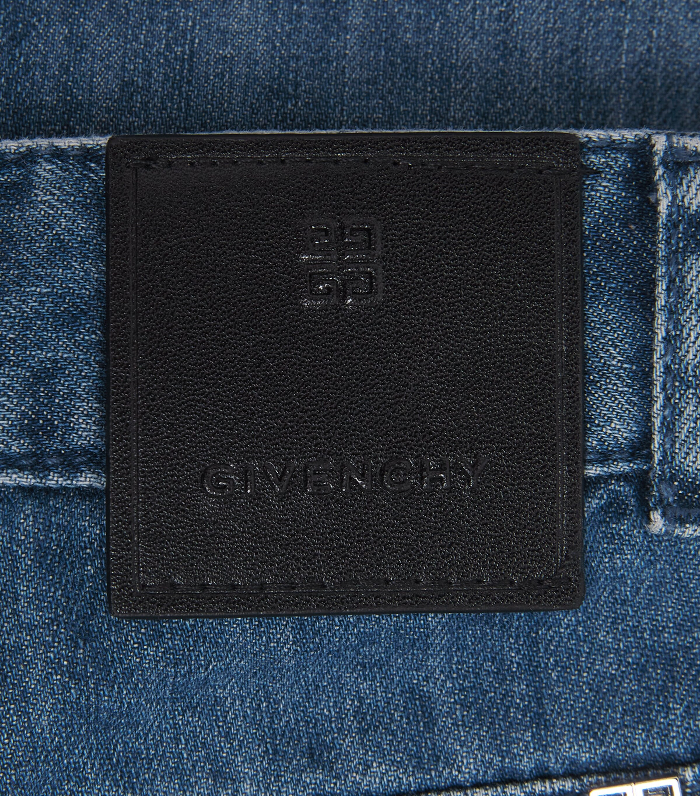 Givenchy Kids Embroidered Logo Straight Jeans (4-12+ Years) Denim Blue Image 4