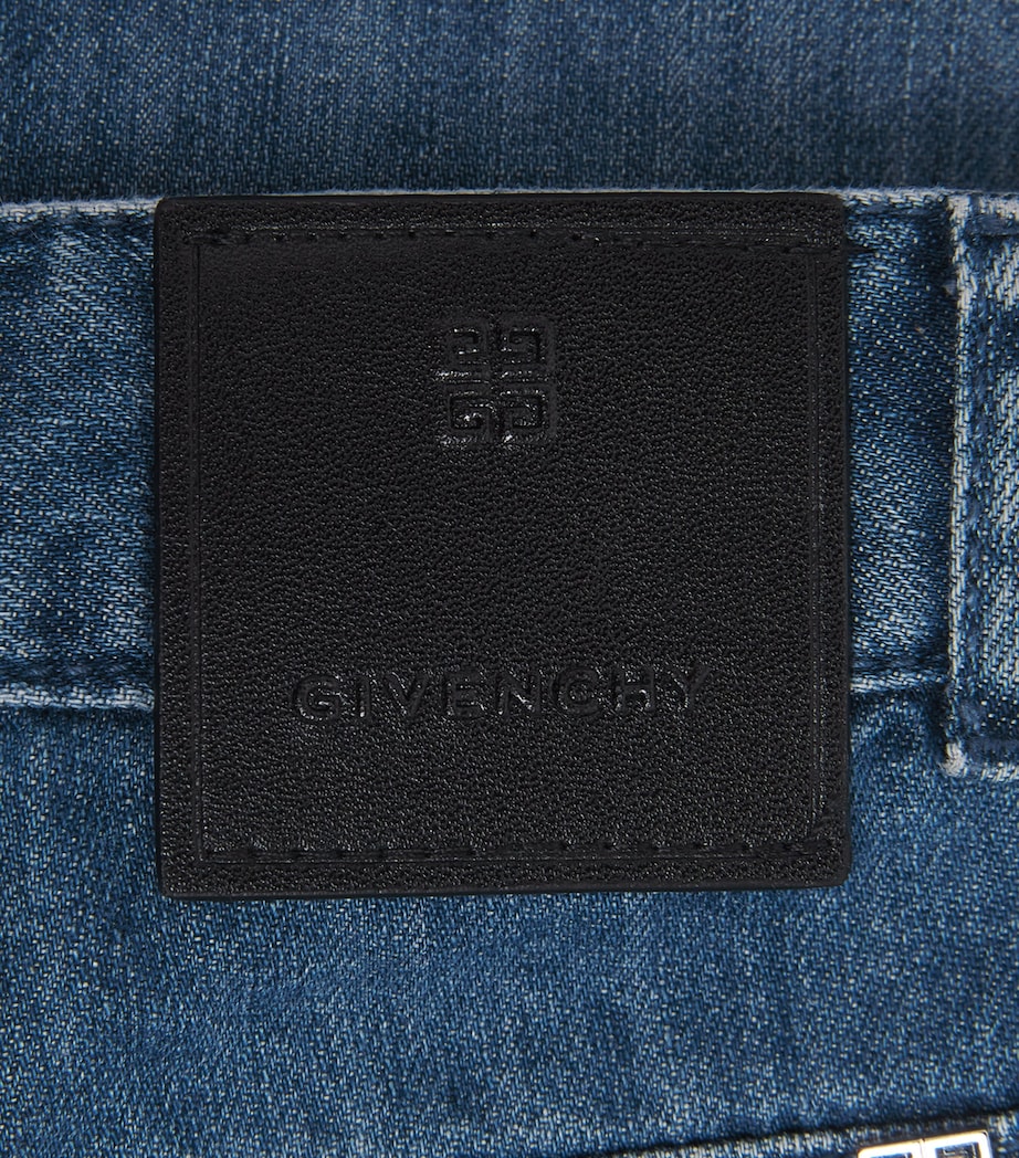 Givenchy Kids Embroidered Logo Straight Jeans (4-12+ Years) Denim Blue Image 4