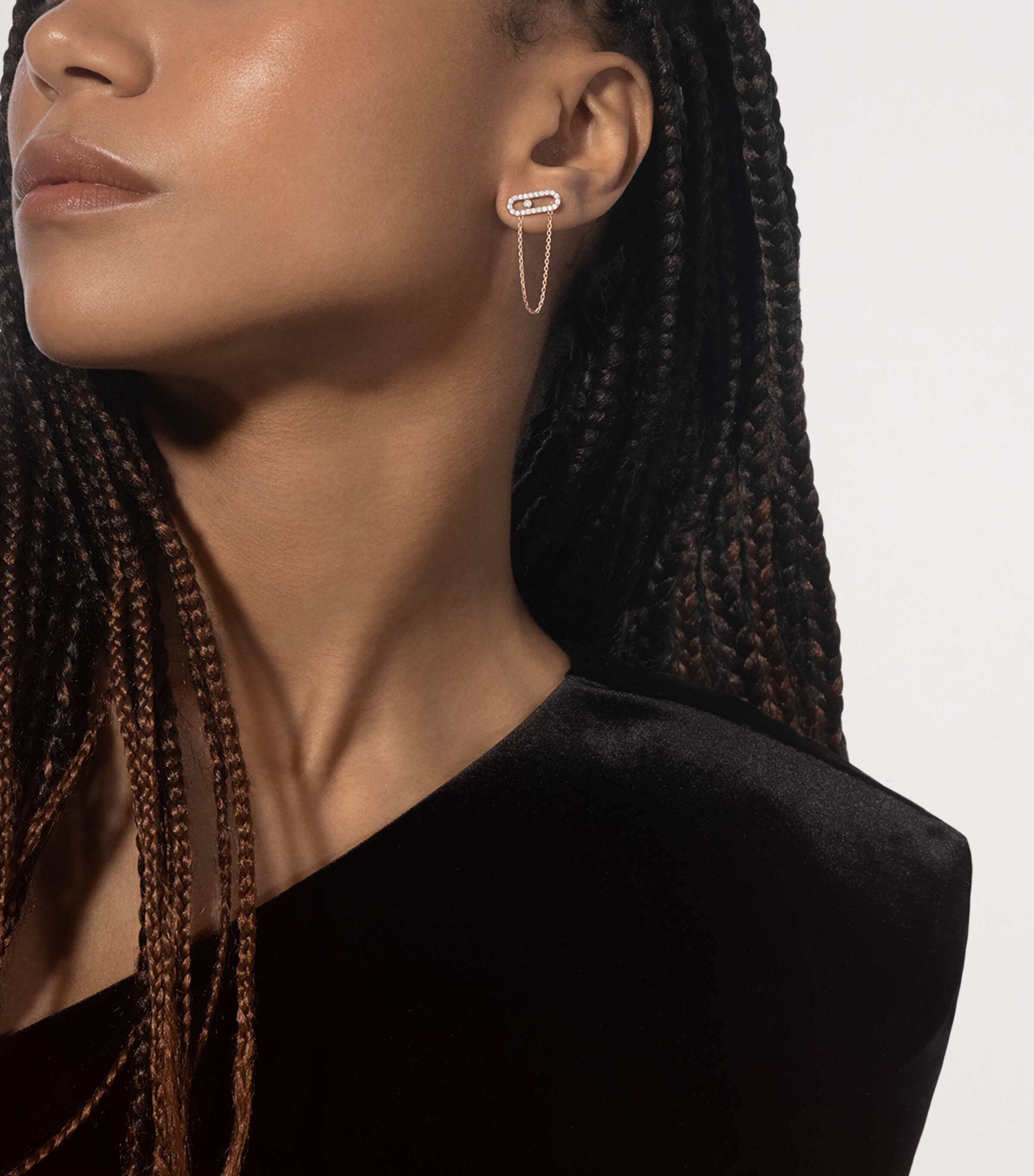 Messika Move Uno Rose Gold and Diamond Earrings (0.30 ct) Pink Gold Image 2