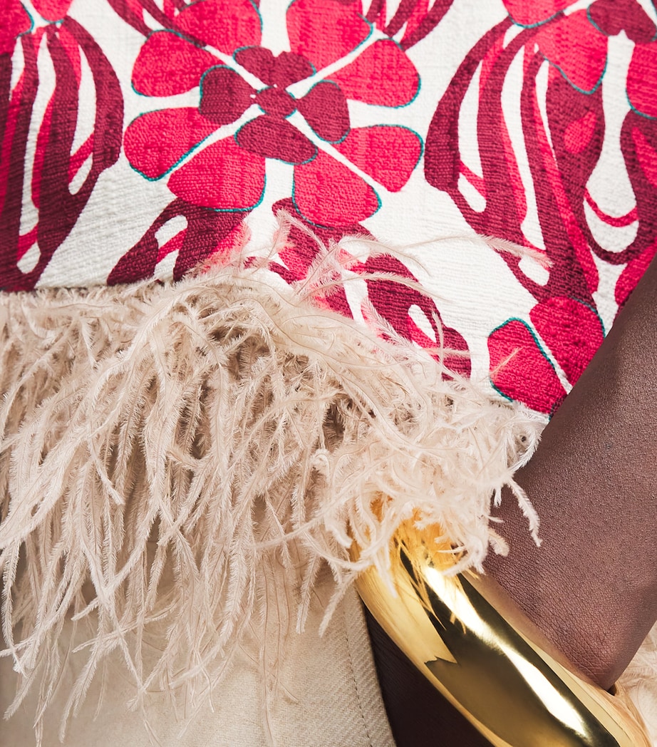 Ostrich Feather-Trim La Scala Top RE01 CLOVER Image 6