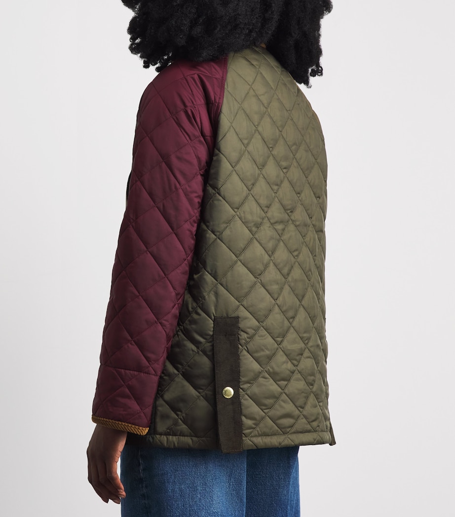 Barbour Womens Quilted Patchwork Bedale Jacket Olve/bch/dk Olv/mrlt Image 5