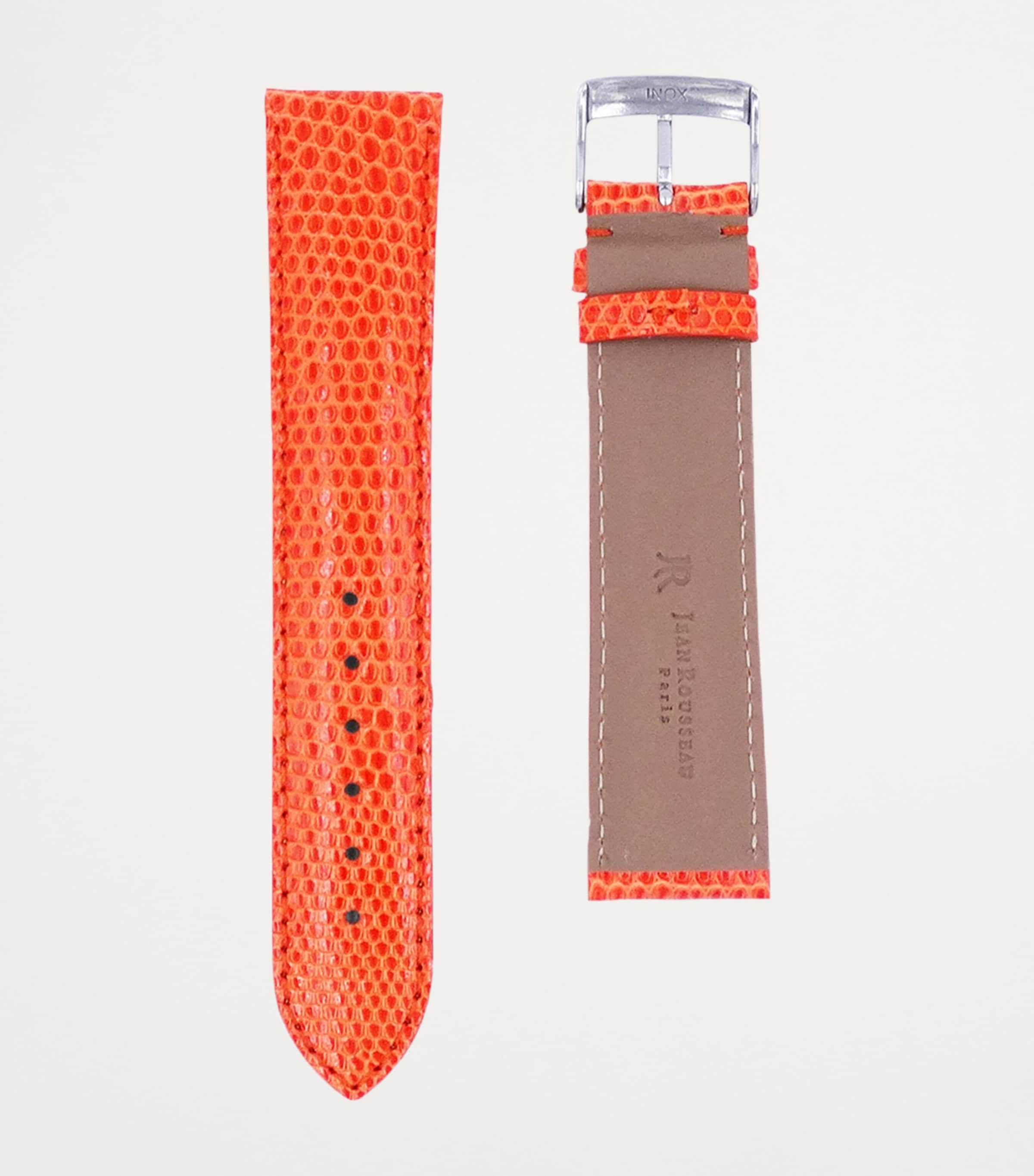 Jean Rousseau Classic Lizard Watch Strap (17mm) Orange Image 2