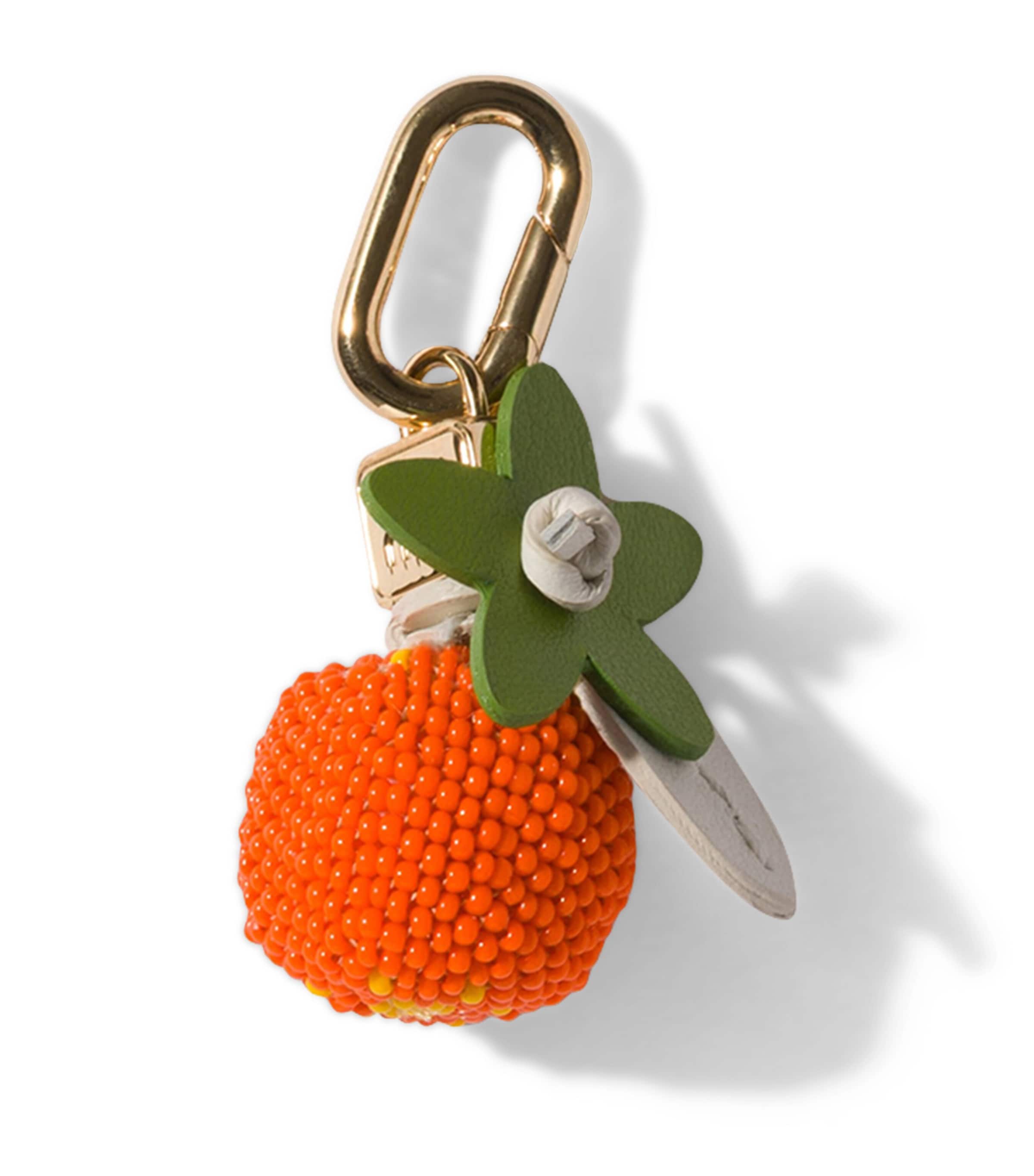 Miu Miu Beaded Orange Keyring Orange Image 1