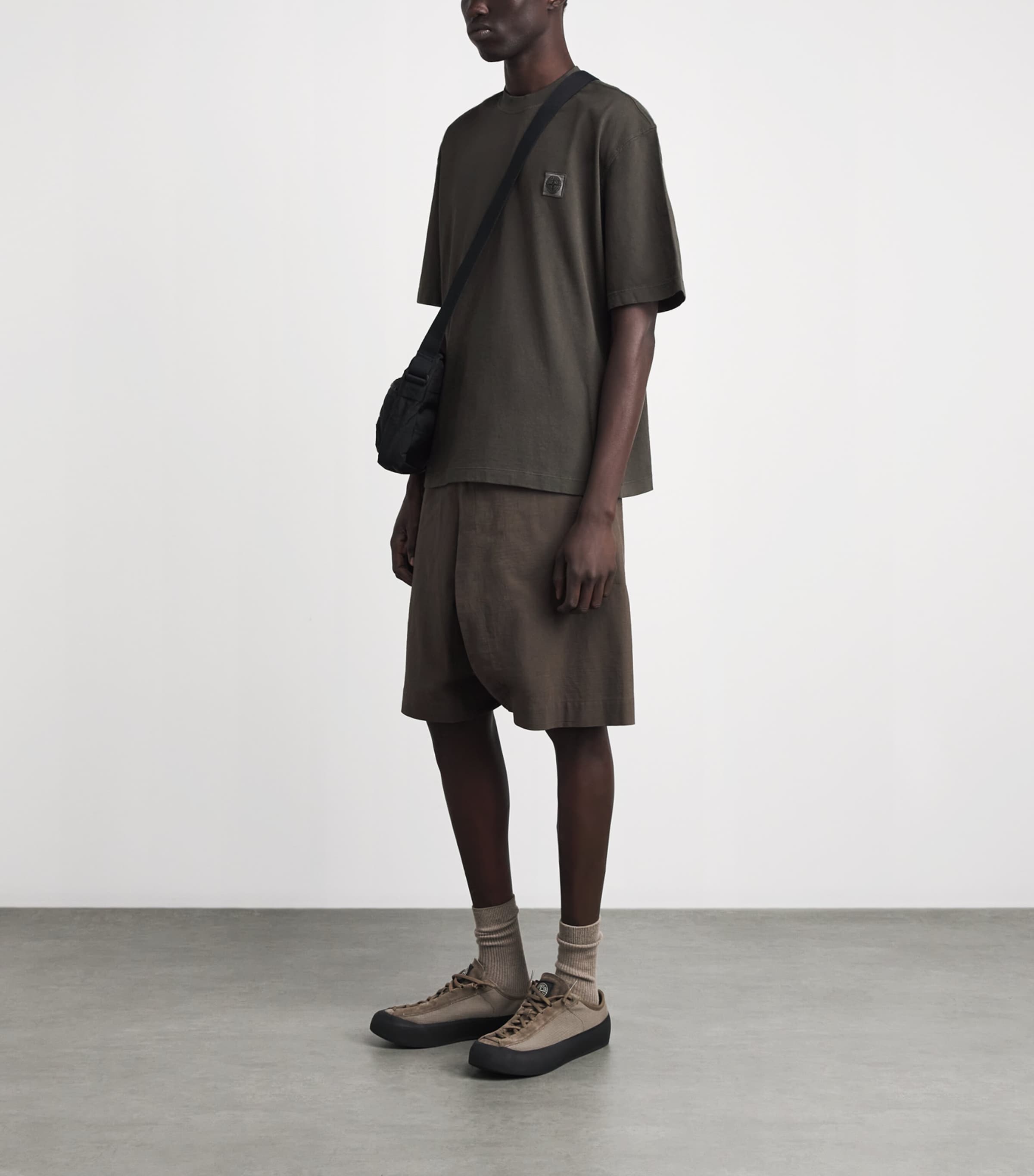 Stone Island Mens Cotton Logo T-Shirt Image 2