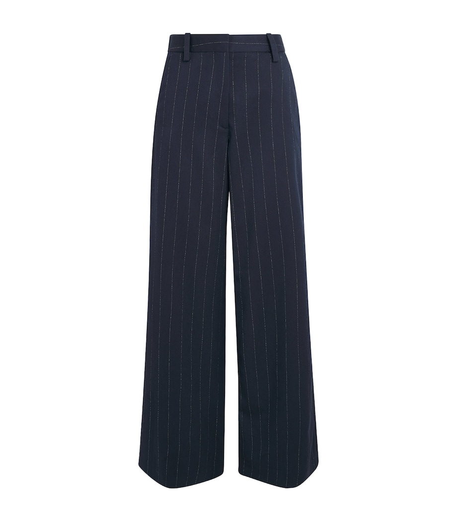 Maje Womens Stripe Suit Trousers Navy Image 1