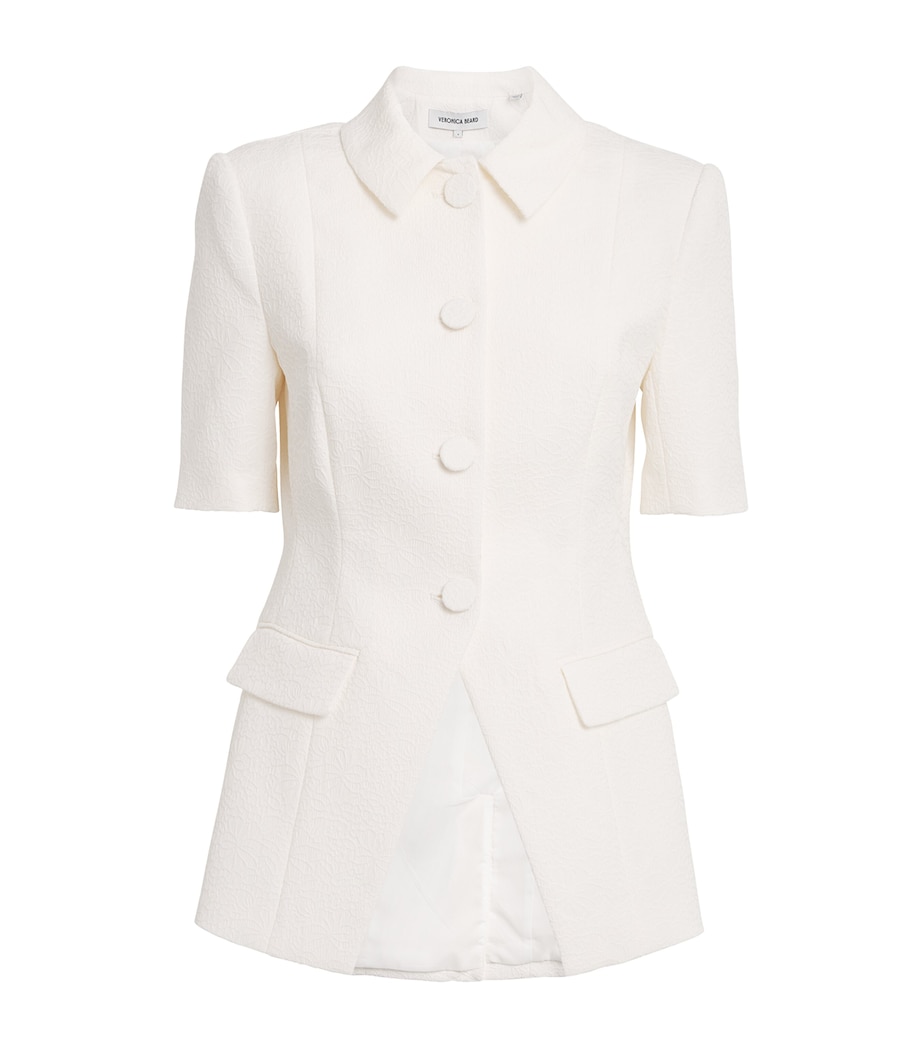 Floral Jacquard Bodie Dickey Jacket W0097 DOVE Image 1