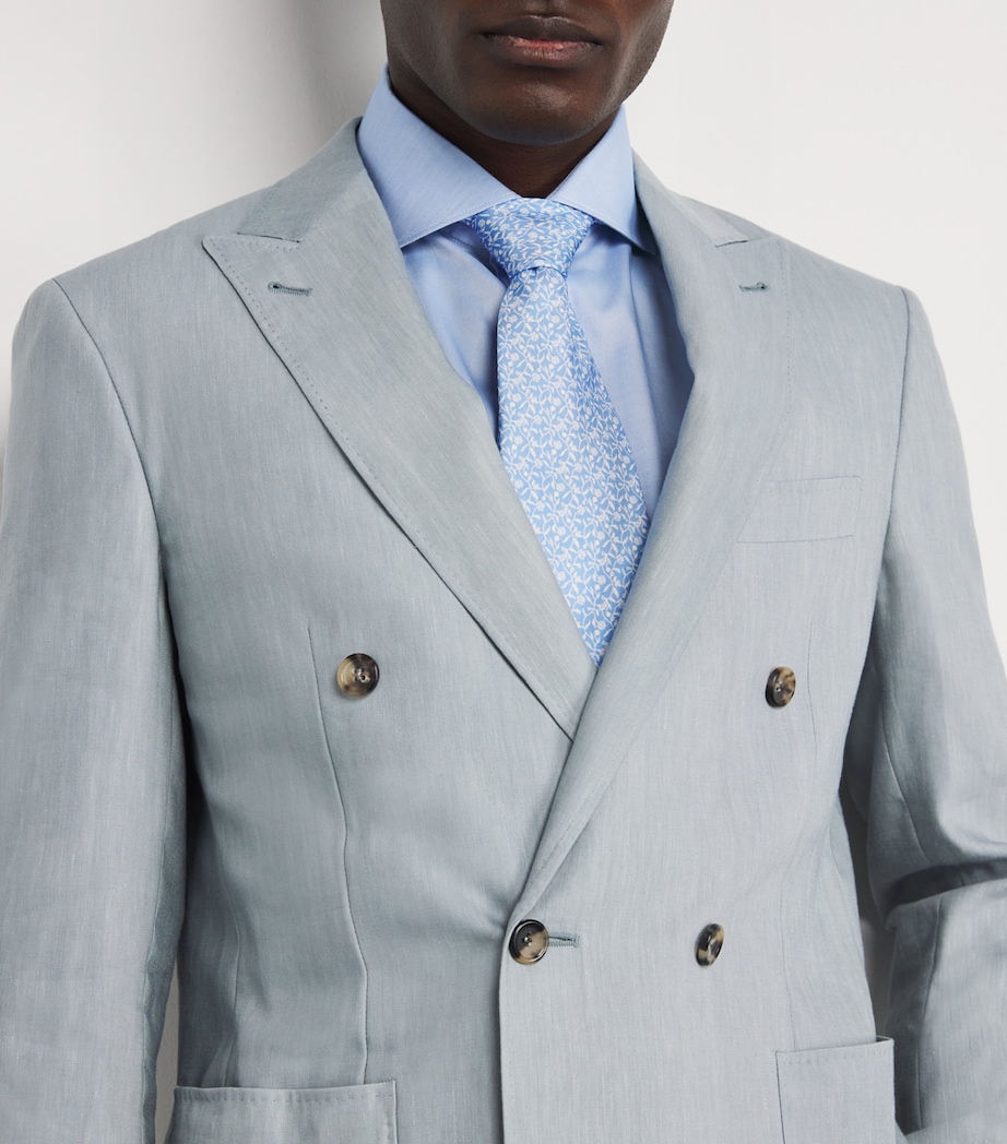 Silk Floral Tie LIGHT BLUE Image 2