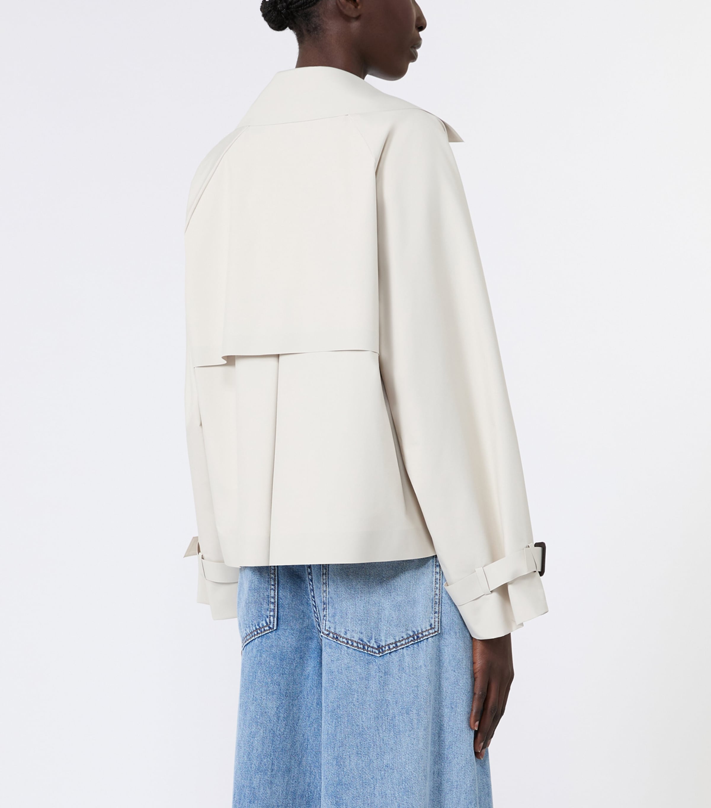 Weekend Max Mara Womens Cropped Trench Jacket Ivory Image 3