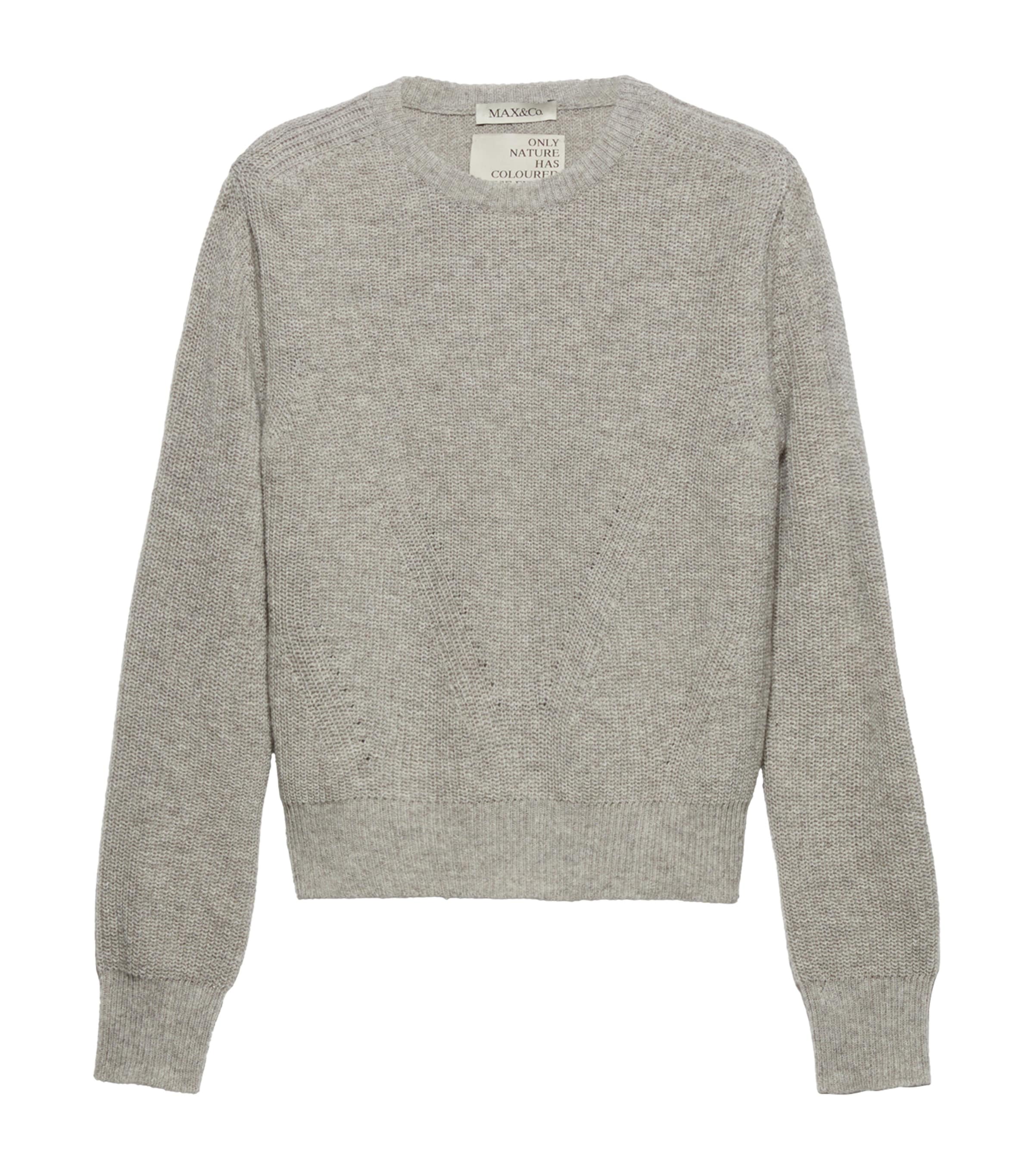 Cotton-Blend Rib-Knit Sweater SAND Image 1