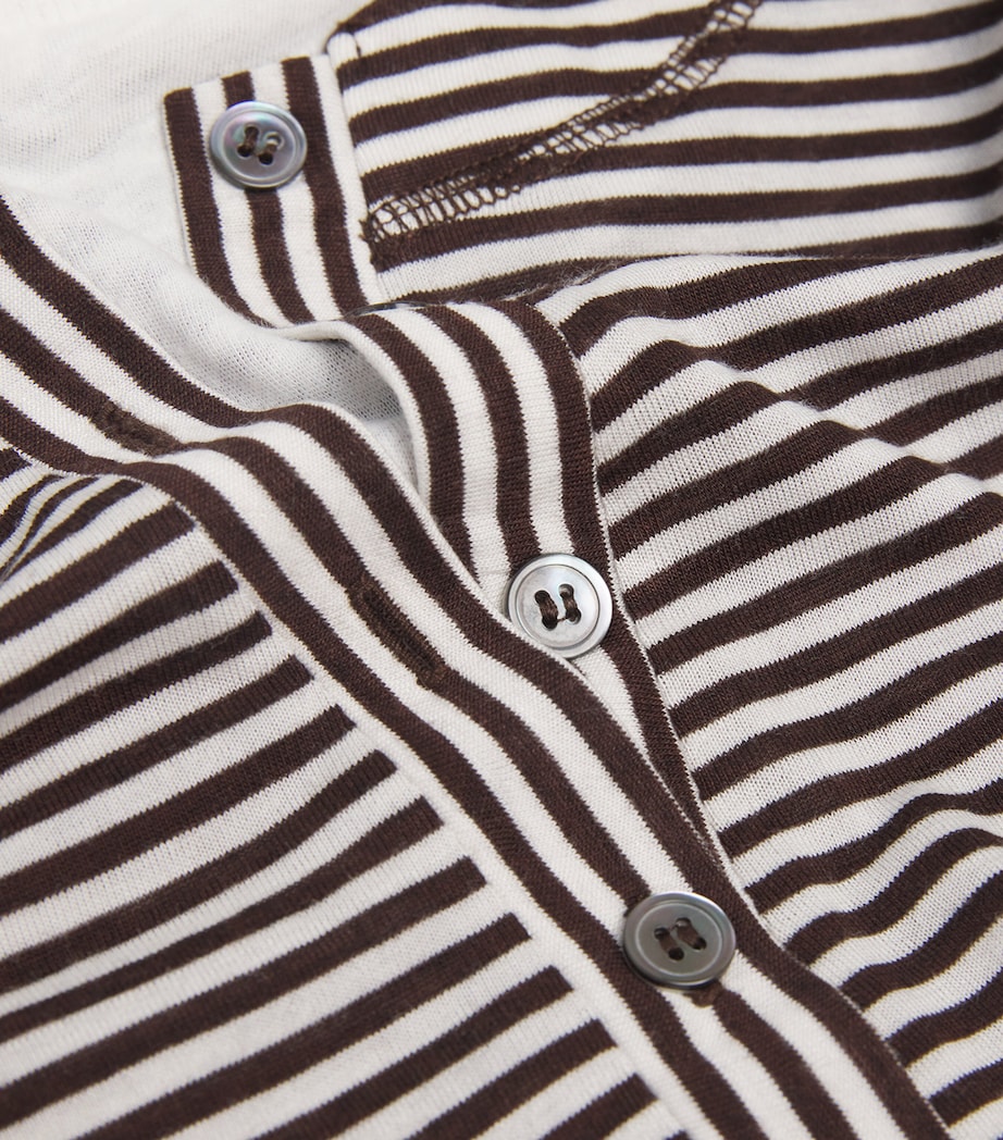 Stripe Double-Layer Top CHOCOLATE/CREAM Image 5