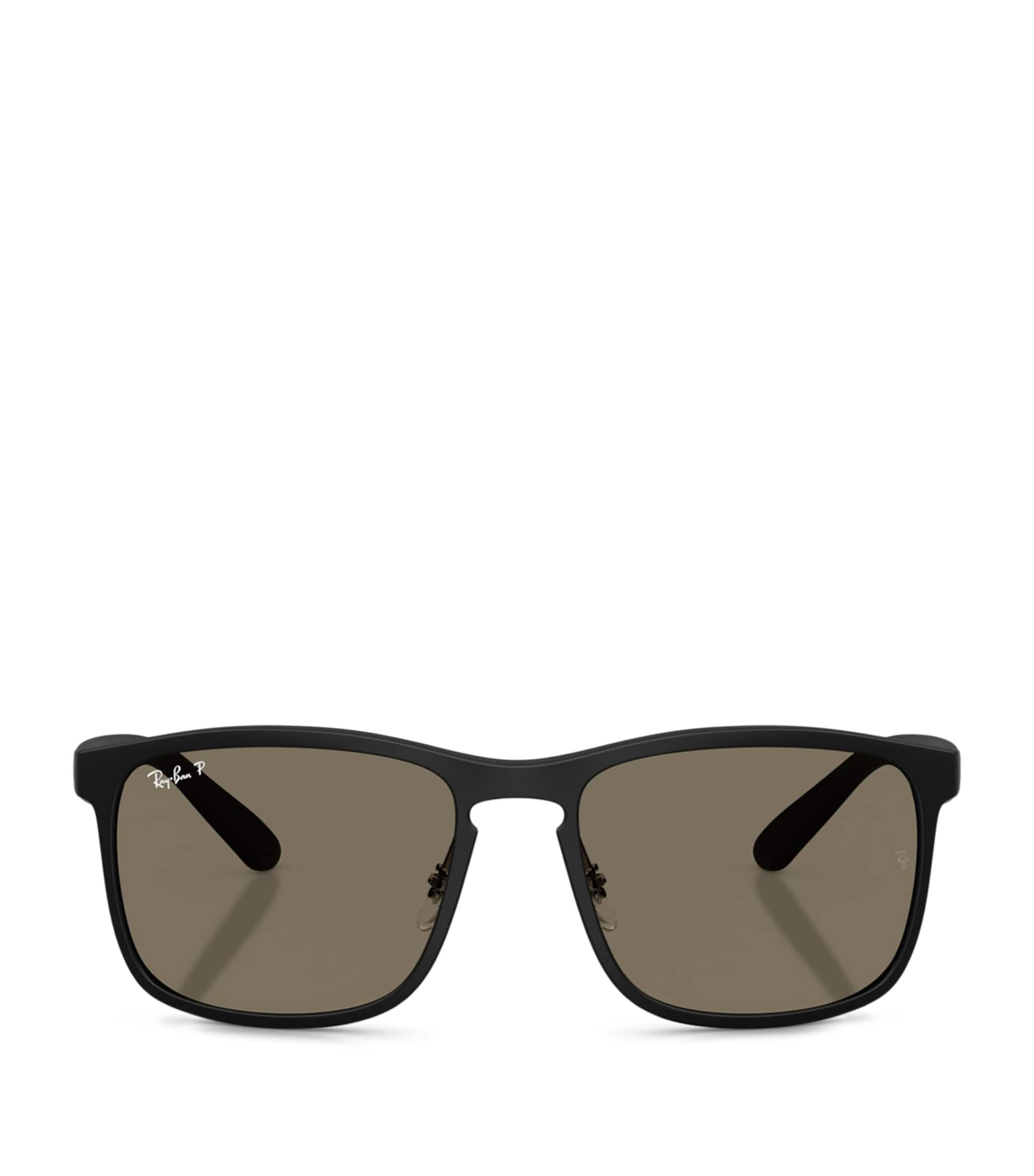 Ray-Ban Square Polarized+ Lenses Sunglasses Black Image 1