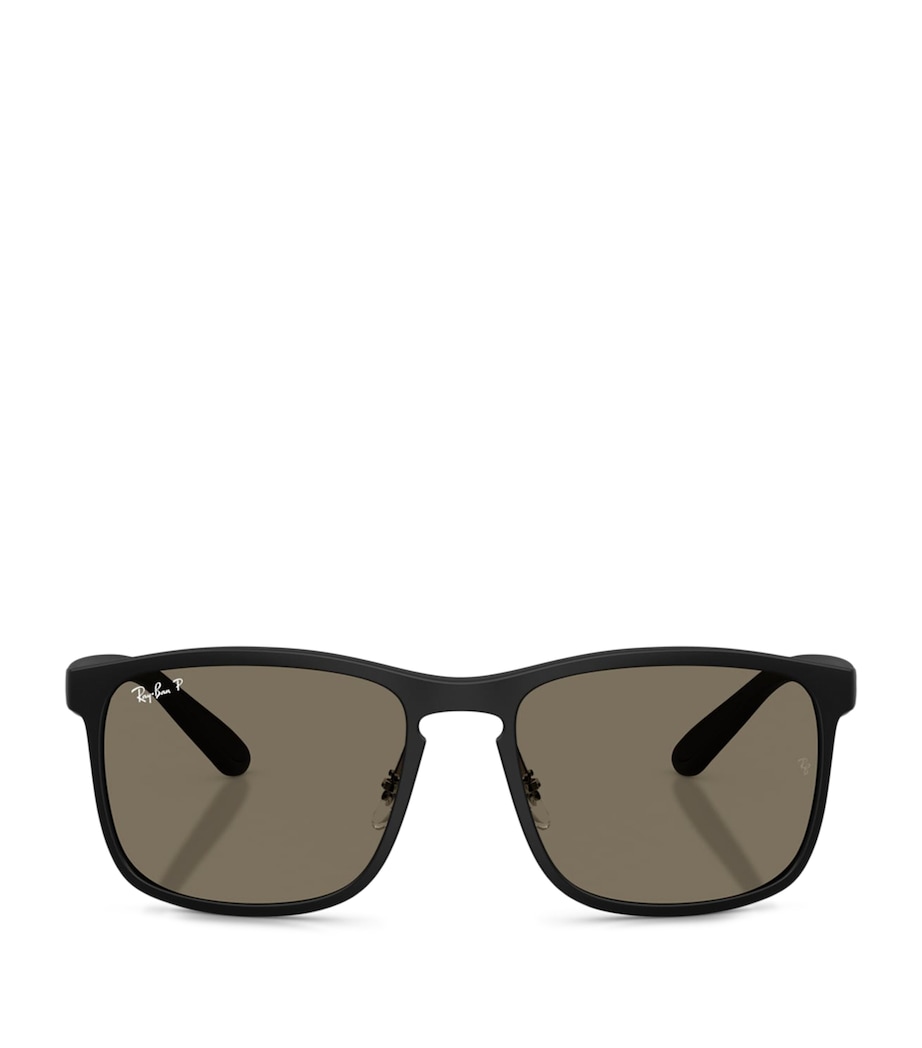 Ray-Ban Square Polarized+ Lenses Sunglasses Black Image 1