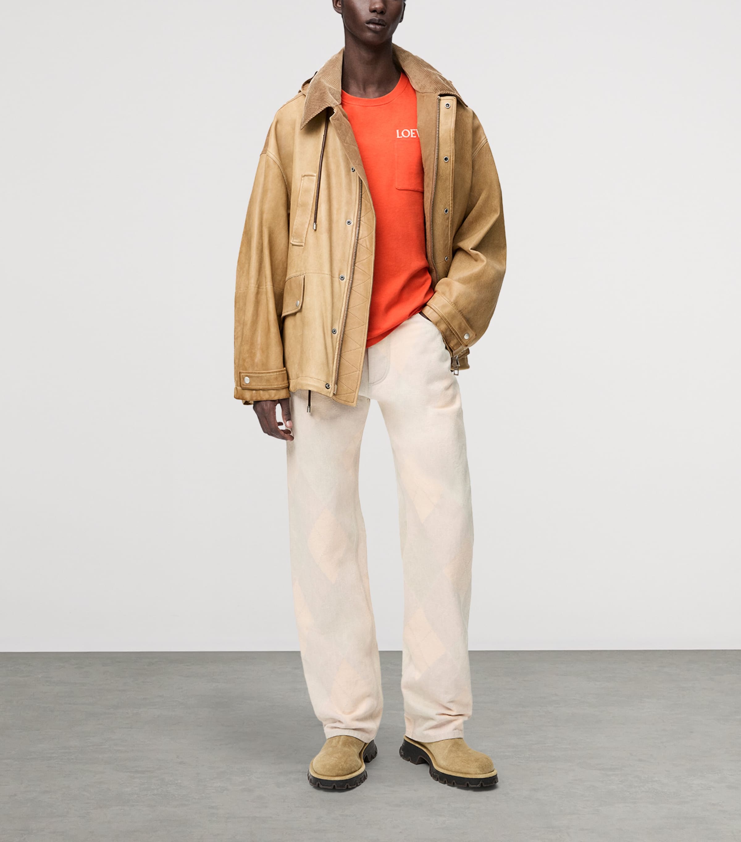 Cotton Pocket Logo T-Shirt ORANGE Image 2