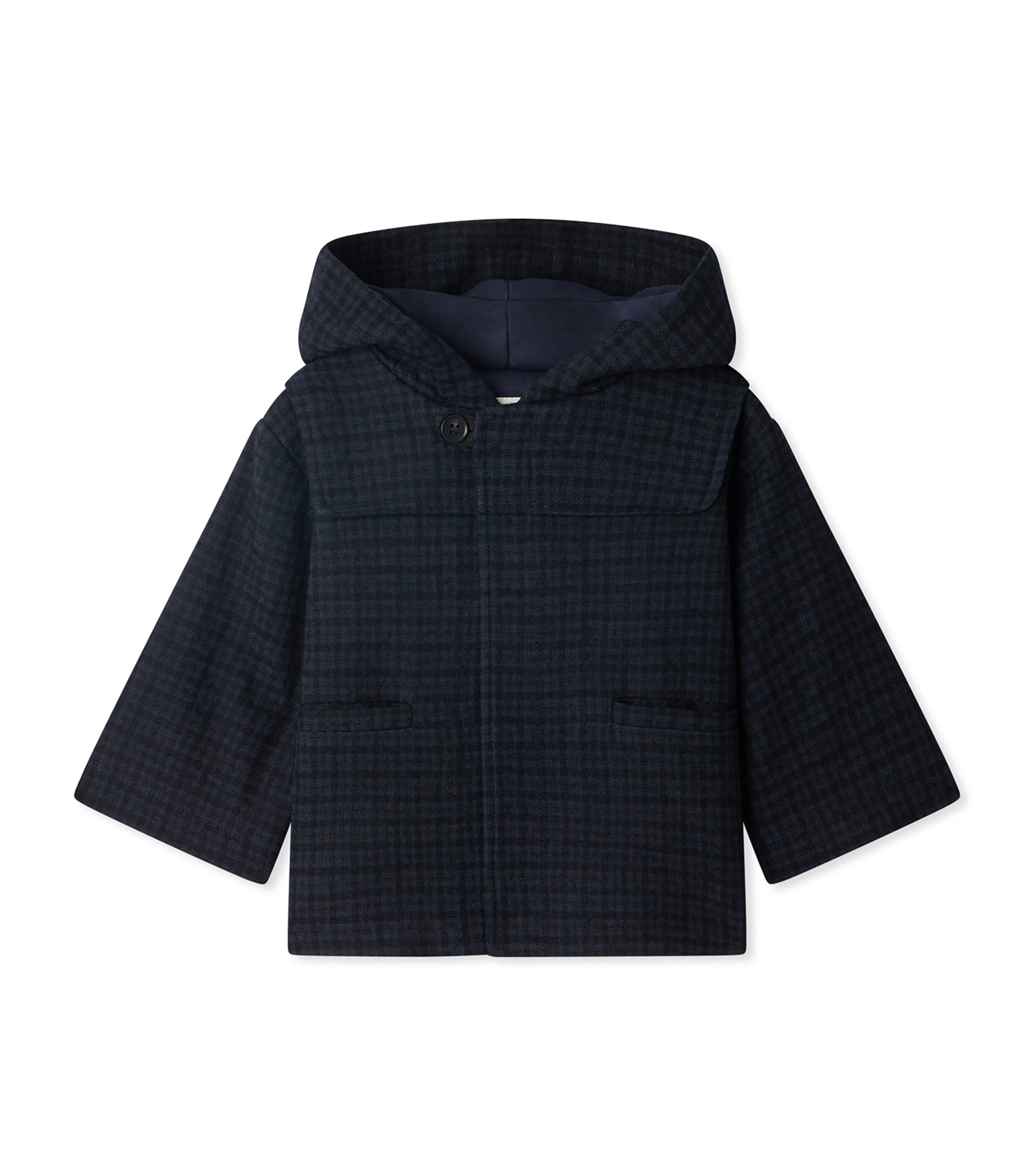 Bonpoint Cotton-wool Check Coat In Multi