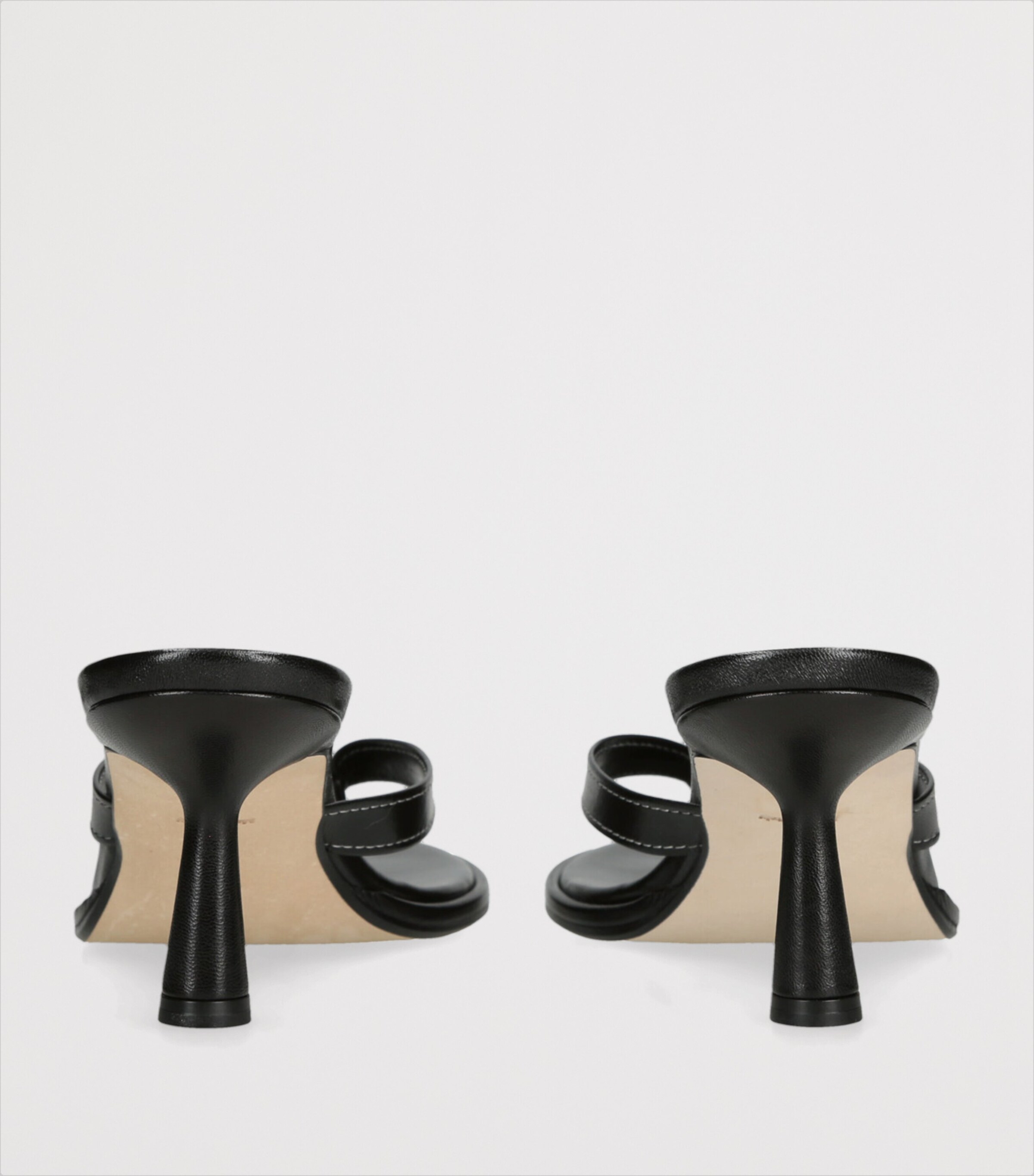 aeyde Leather Daphne Heeled Sandals 75 Black Image 2